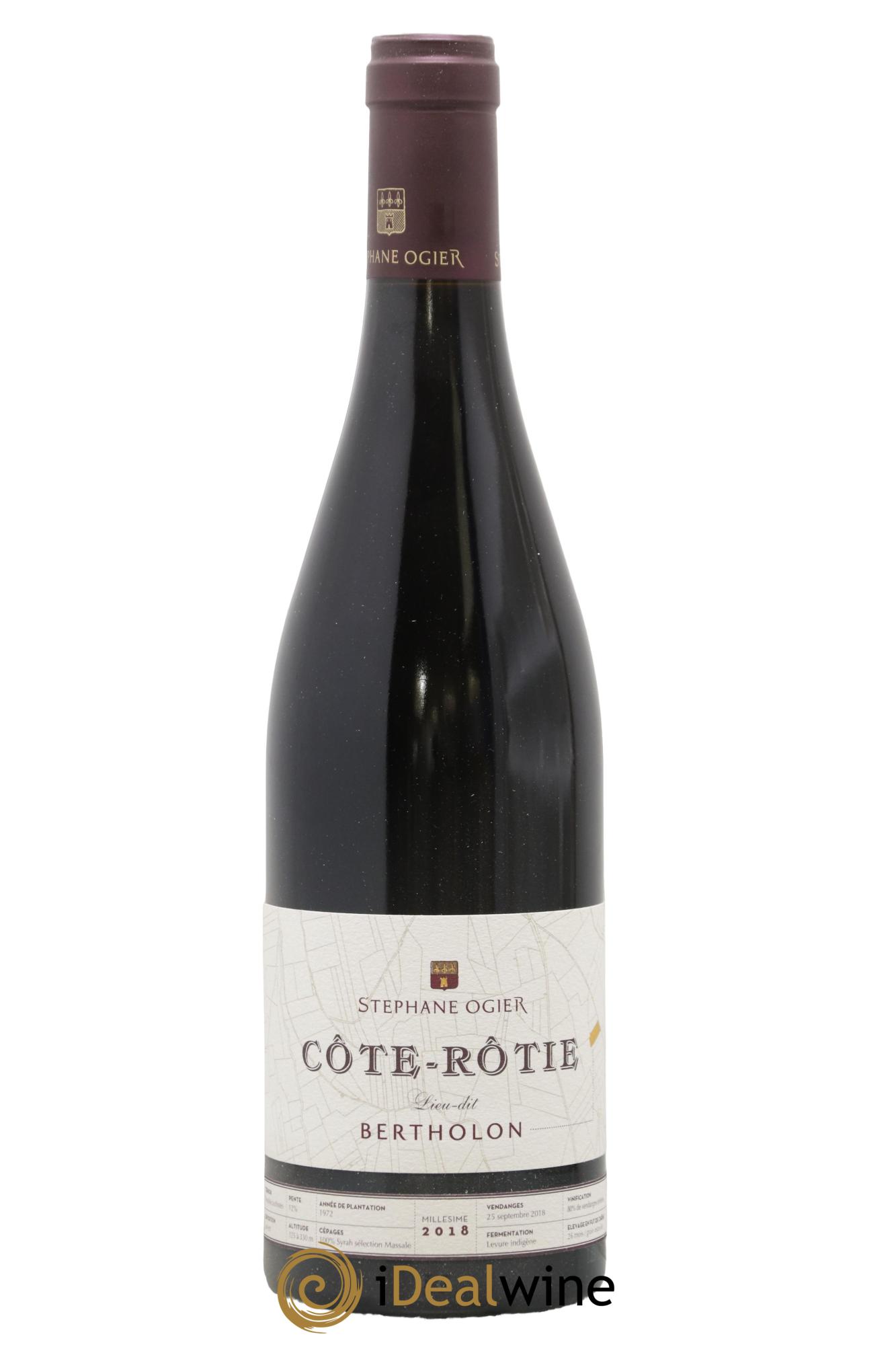 Côte-Rôtie Bertholon Stéphane Ogier 2018 - Lot de 1 bouteille - 0