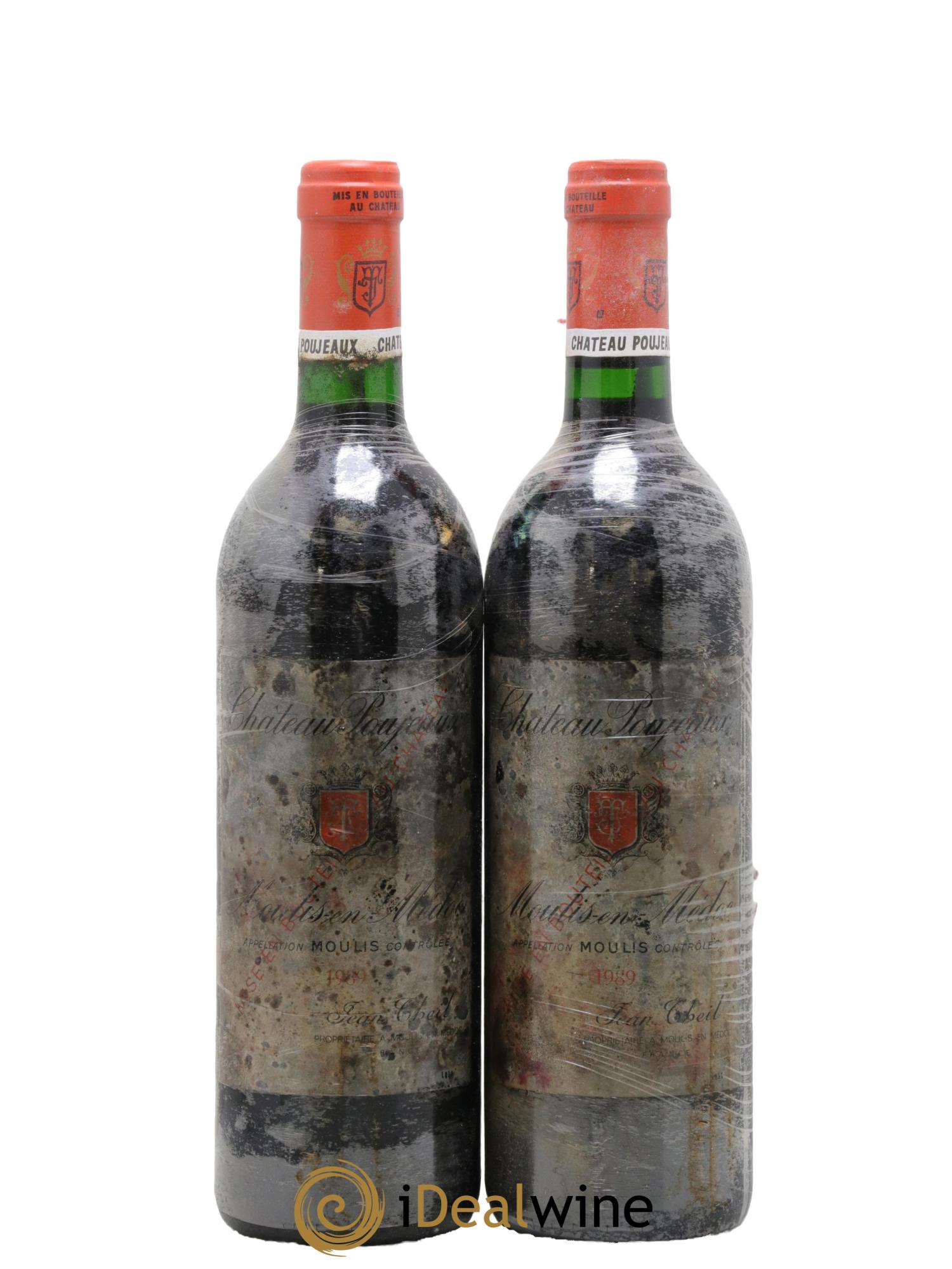 Château Poujeaux 1989 - Posten von 2 Flaschen - 0