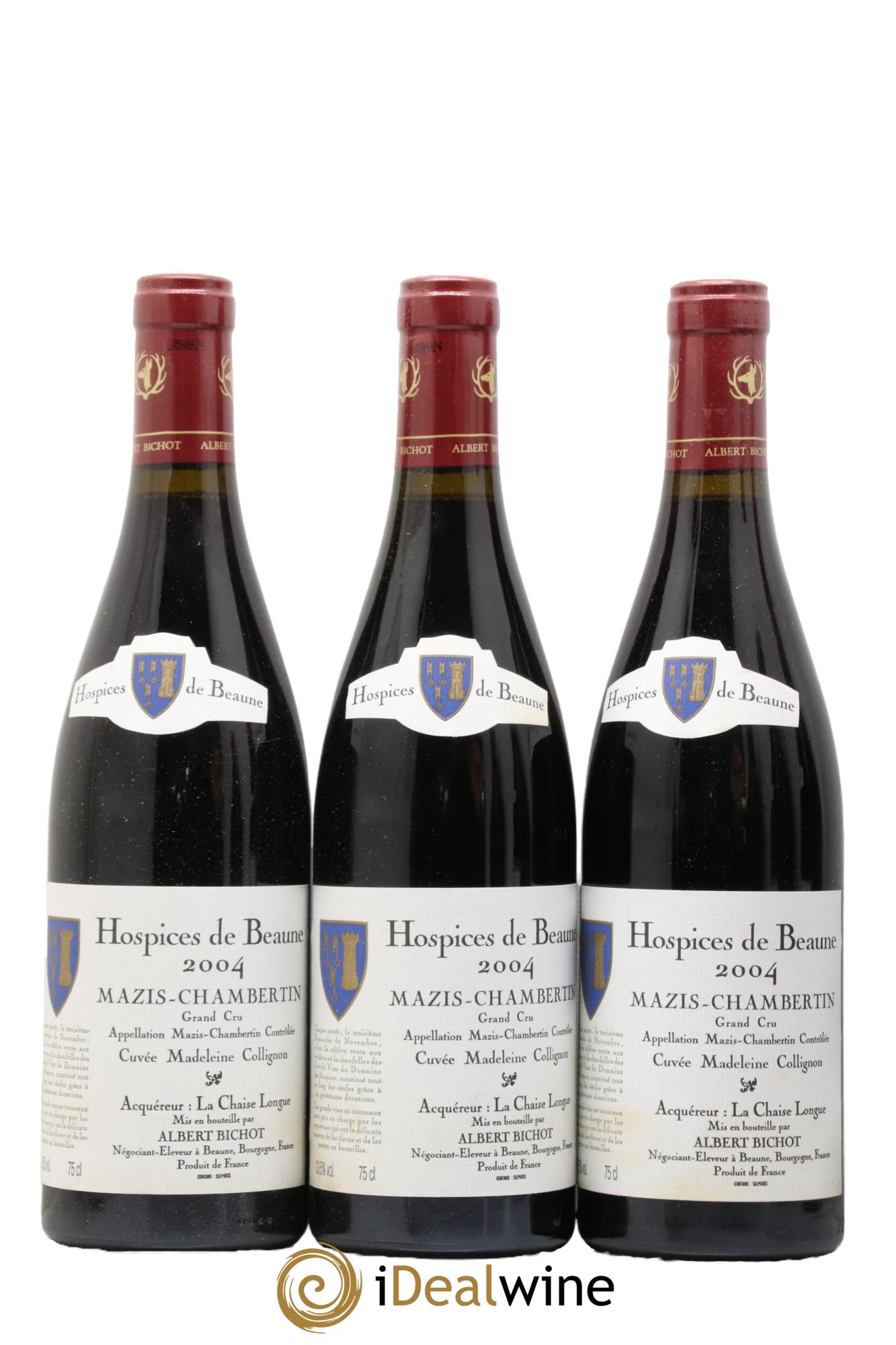 Mazis-Chambertin Grand Cru Hospices De Beaune Cuvée Madeleine Collignon Bichot 2004 - Lot de 6 bouteilles - 2