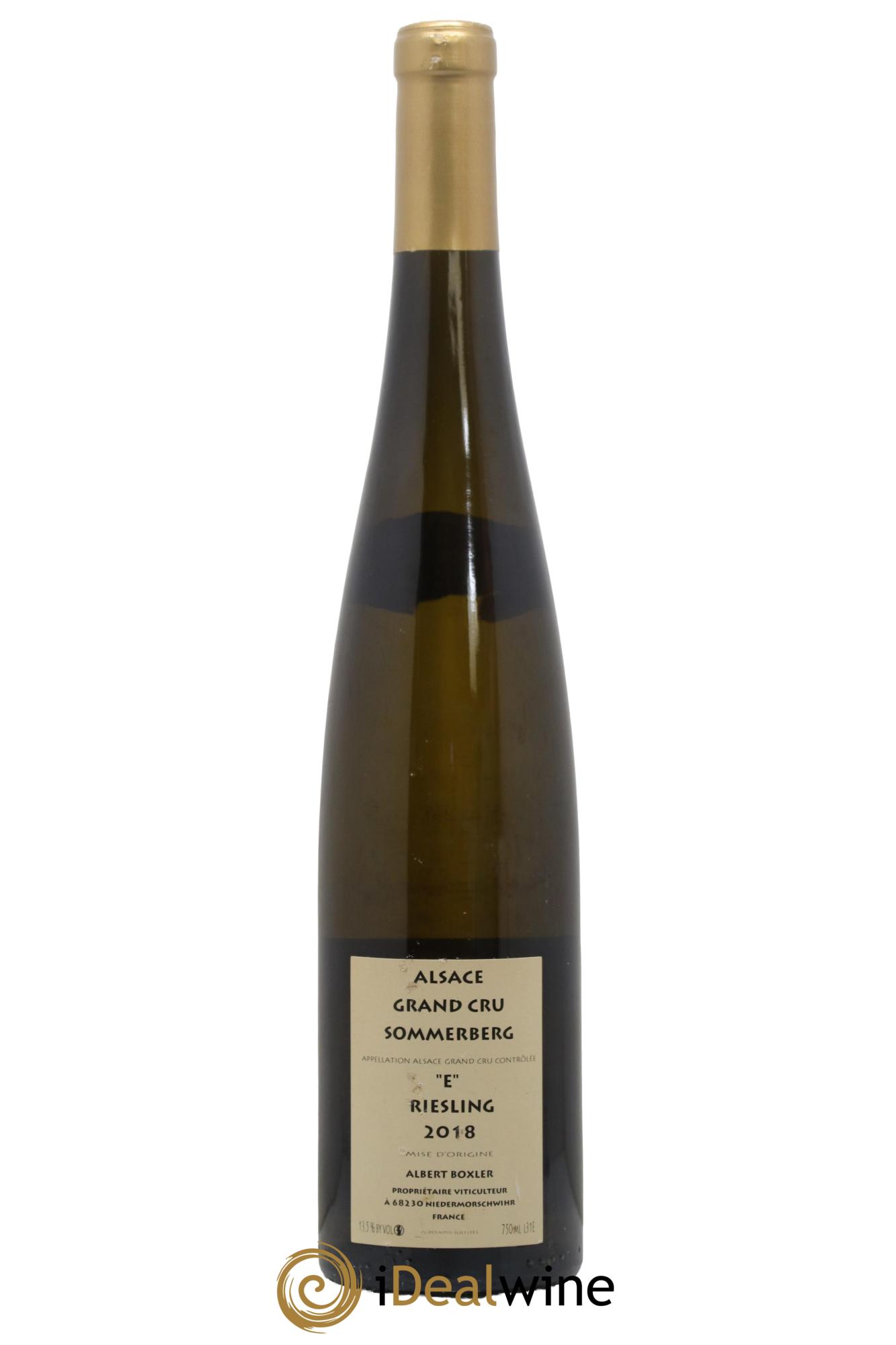 Alsace Riesling Grand Cru Sommerberg E Albert Boxler 2018 - Lot de 1 bouteille - 1