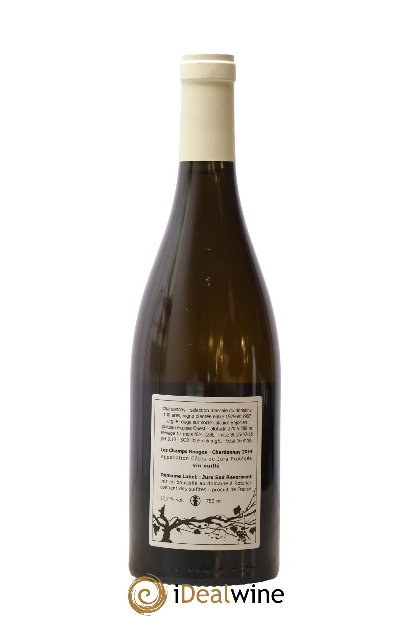 Côtes du Jura Chardonnay Les Champs Rouges Romain - Julien  - Charline Labet  2014 - Posten von 1 Flasche - 1
