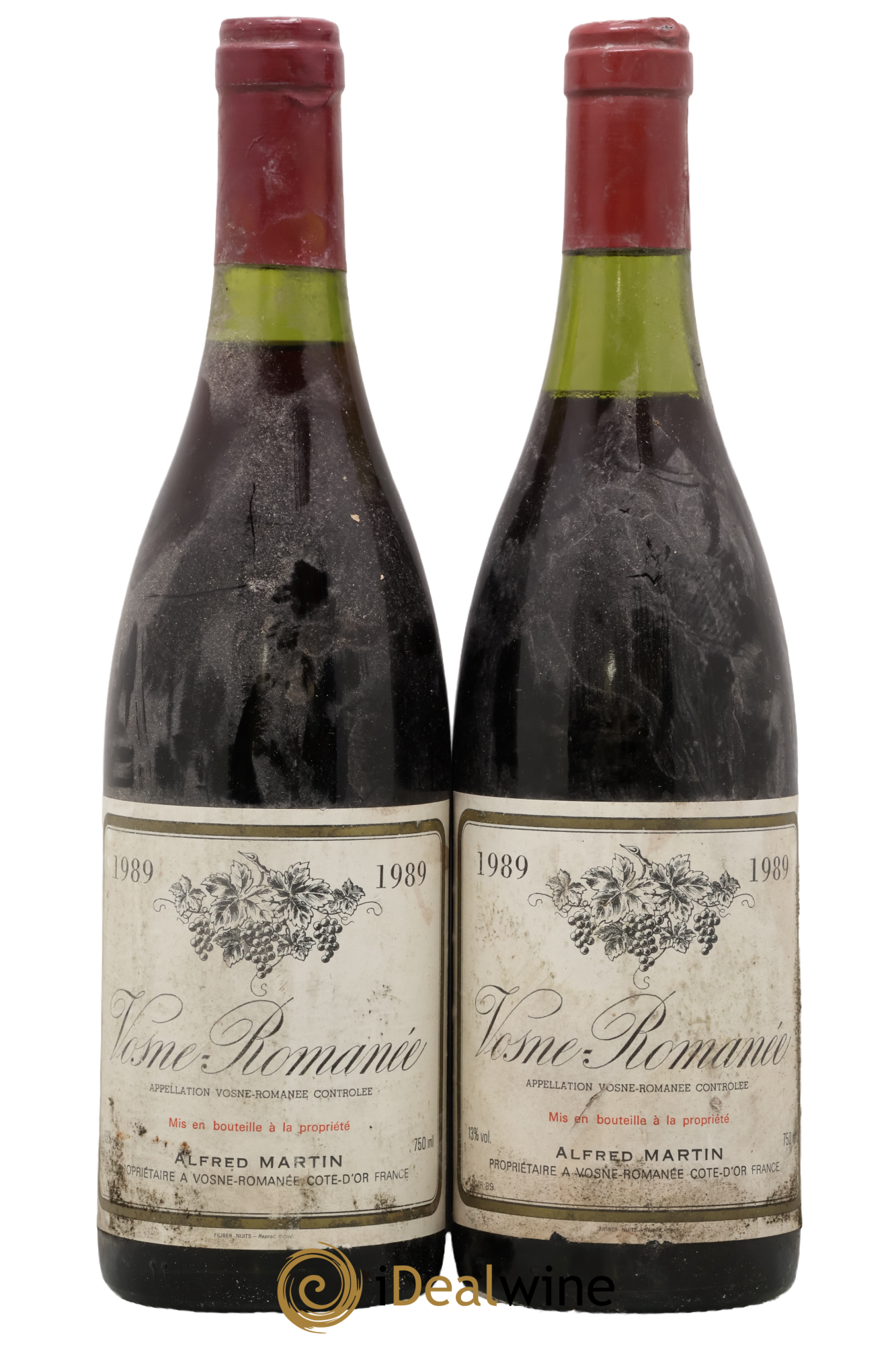 Vosne-Romanée Alfred Martin 1989 - Lot de 2 bouteilles - 0