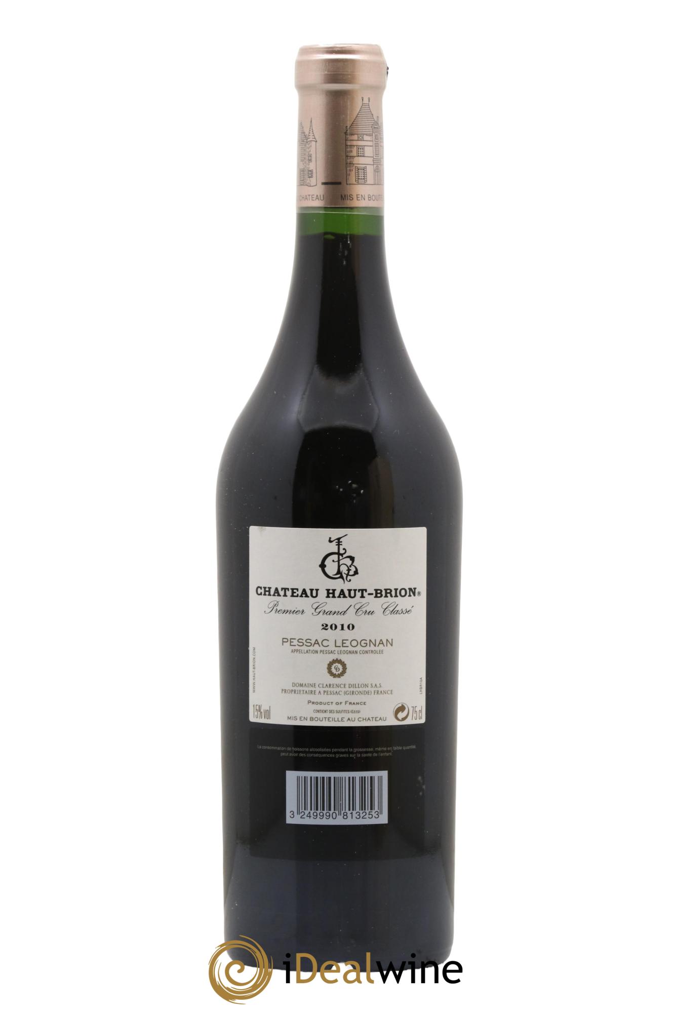 Château Haut Brion 1er Grand Cru Classé 2010 - Lot de 1 bouteille - 2