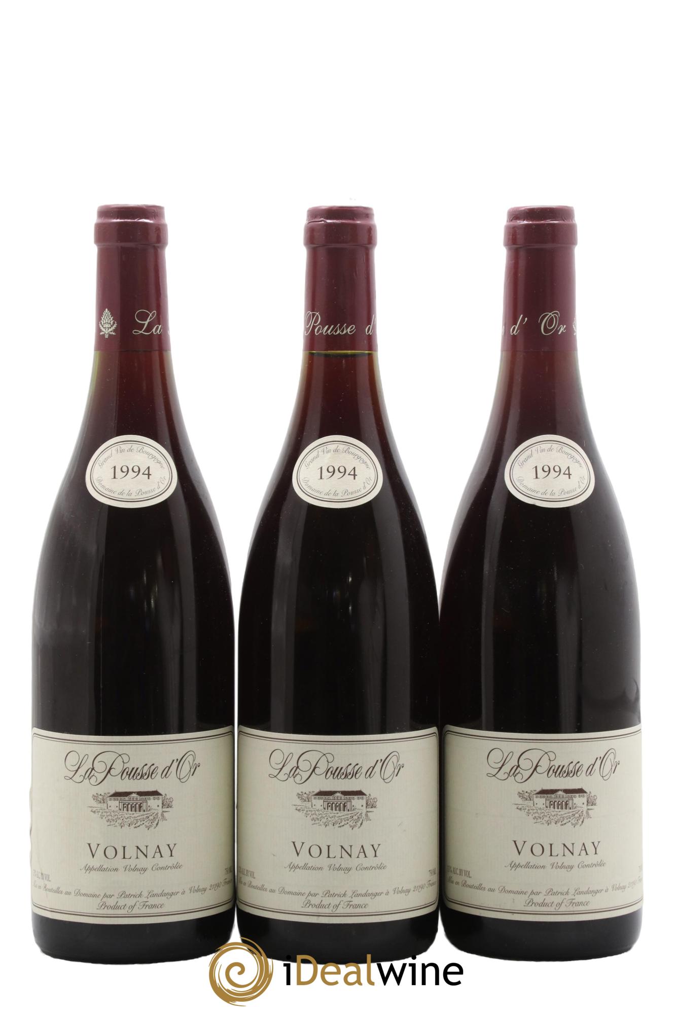Volnay Domaine de la Pousse d'Or 1994 - Lot de 3 bouteilles - 0