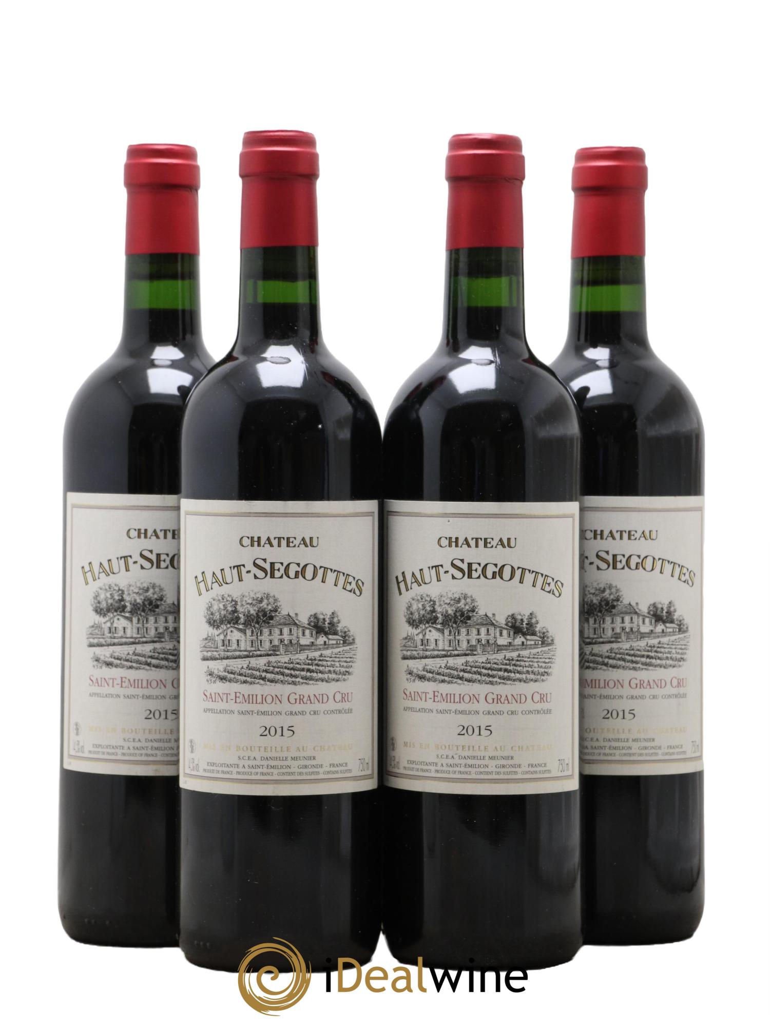 Saint-Émilion Grand Cru Château Haut-Segottes 2015 - Lot de 4 bouteilles - 0