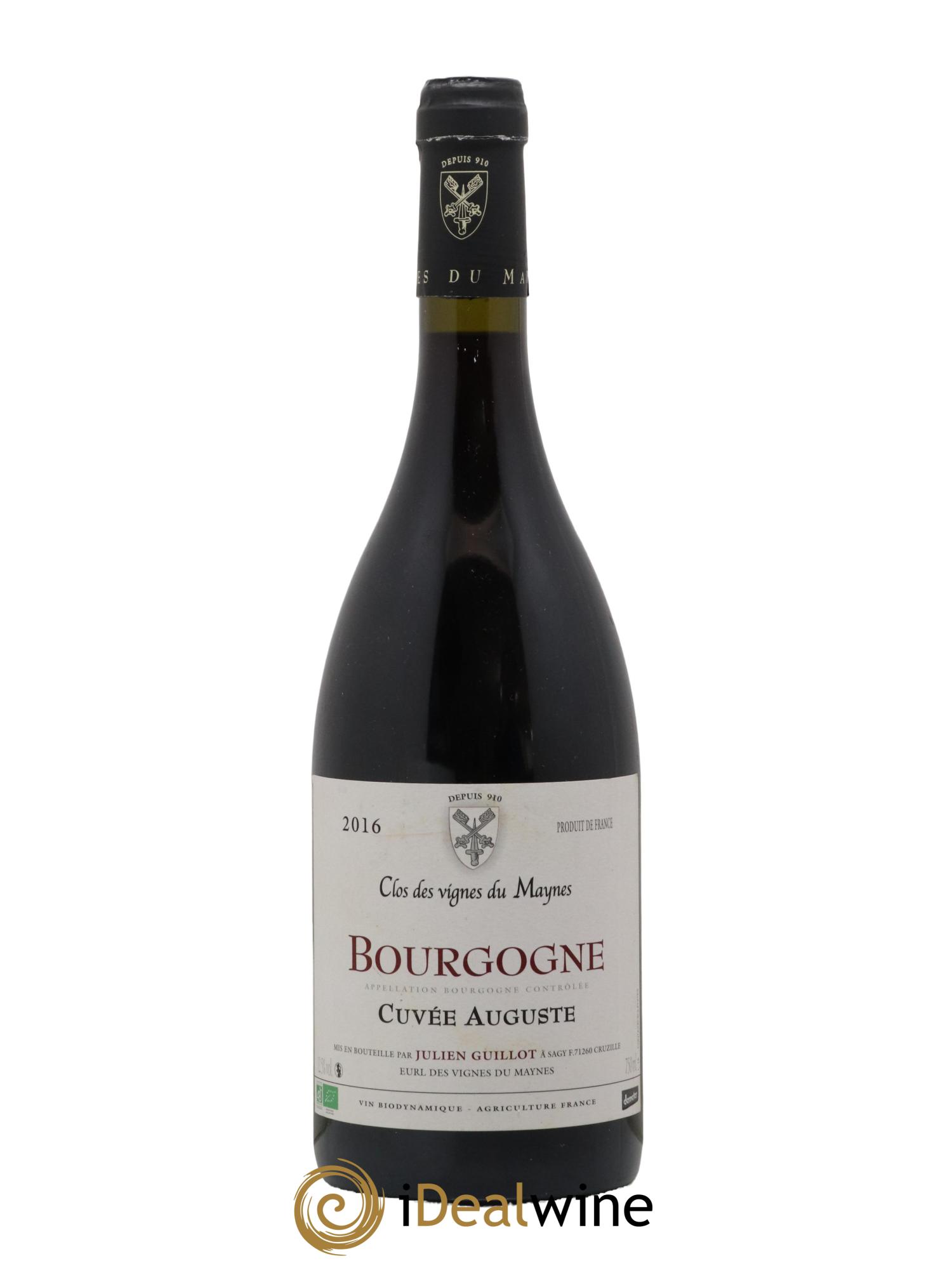 Bourgogne Cuvée Auguste Les Vignes du Maynes 2016 - Lot de 1 bouteille - 0