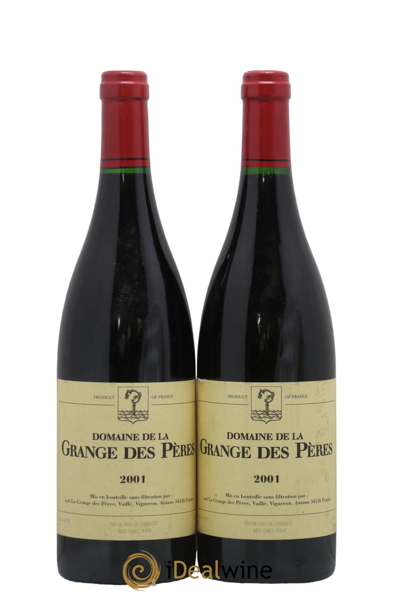 Pays d'Hérault Grange des Pères Laurent Vaillé 2001 - Lot de 2 bouteilles - 0