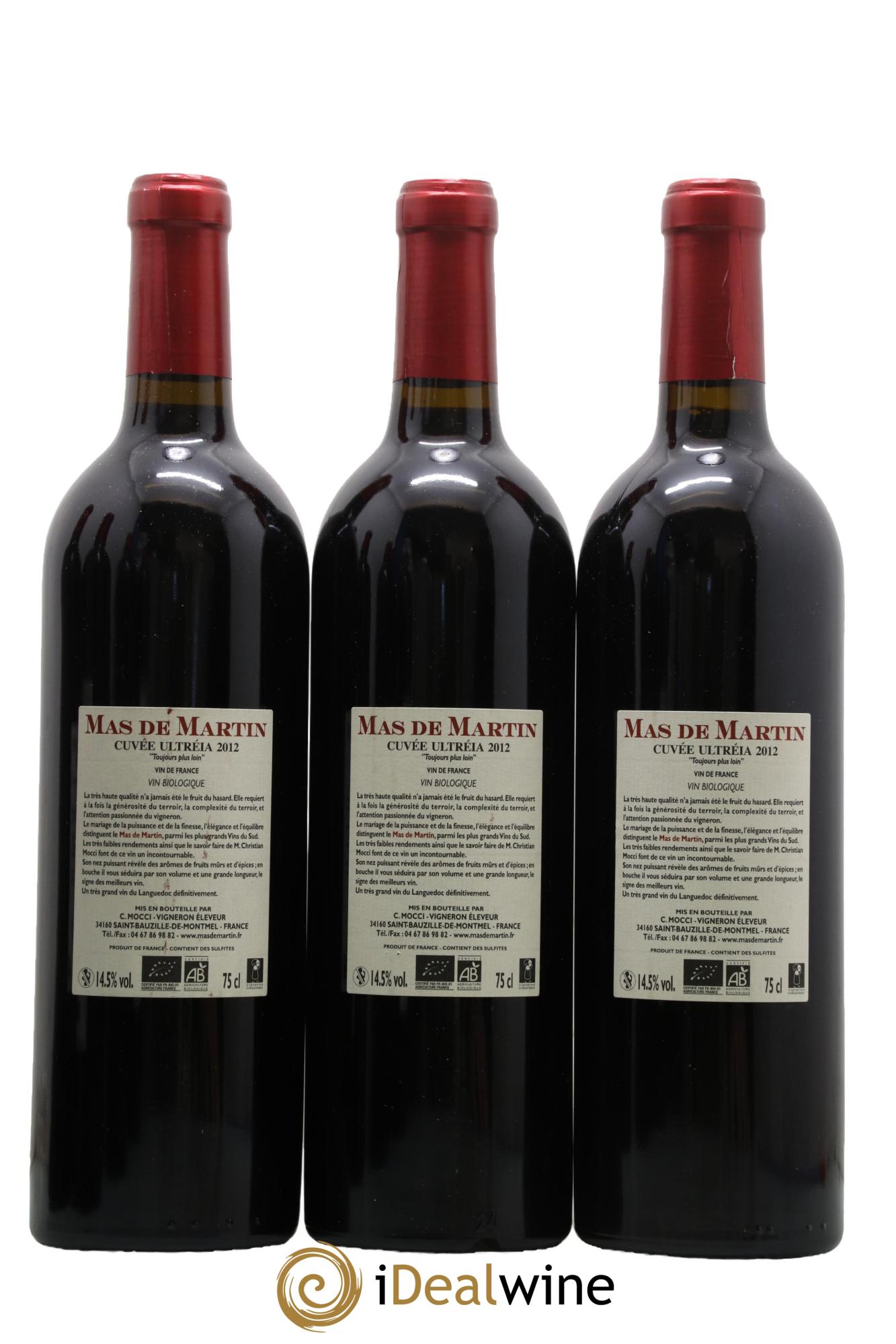 Languedoc Ultreïa Mas de Martin 2012 - Lot de 3 bouteilles - 1