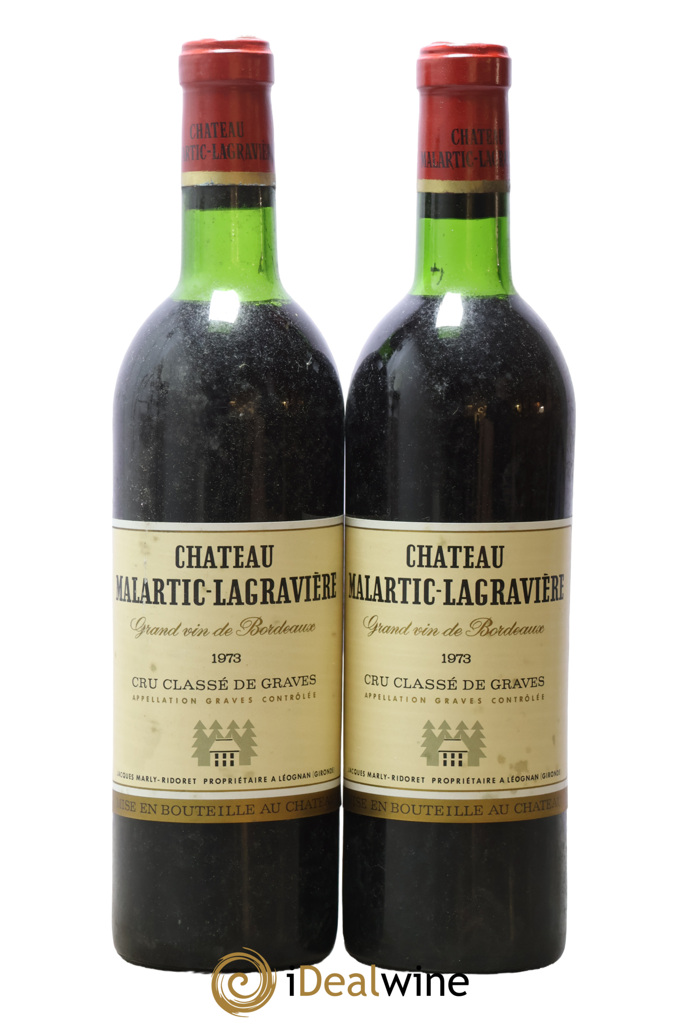 Château Malartic-Lagravière Cru Classé de Graves 1973 - Lot of 2 bottles - 0