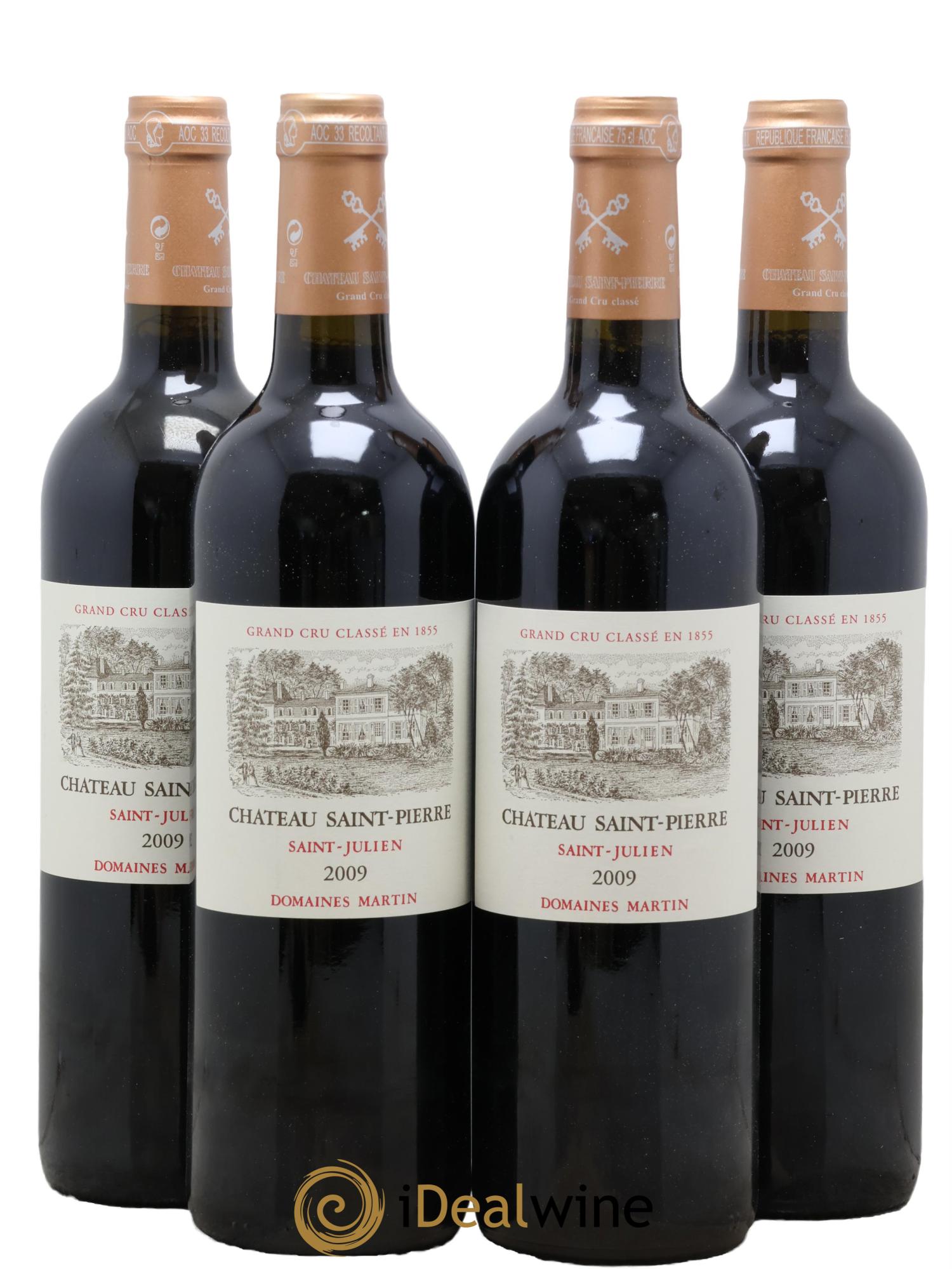 Château Saint-Pierre 4ème Grand Cru Classé 2009 - Posten von 4 Flaschen - 0