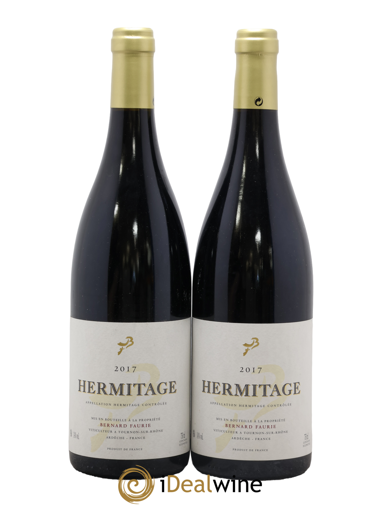 Hermitage Bessards Méal (capsule dorée) Bernard Faurie 2017 - Lot de 2 bouteilles - 0