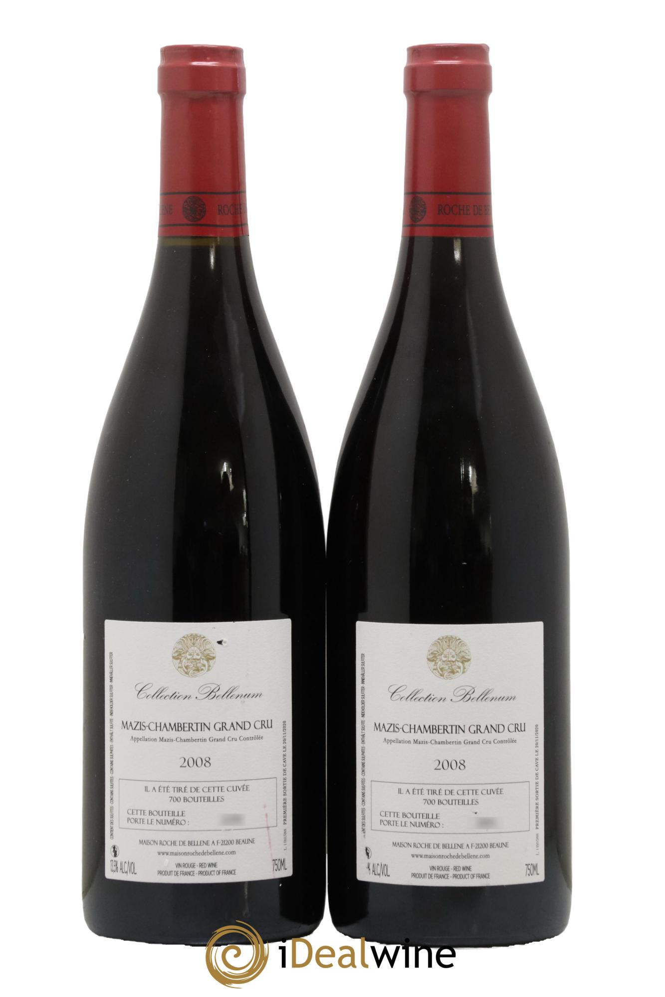 Mazis-Chambertin Grand Cru Collection Bellenum Maison Roche de Bellene Collection Bellenum Maison Roche de Bellene 2008 - Lotto di 2 bottiglie - 1