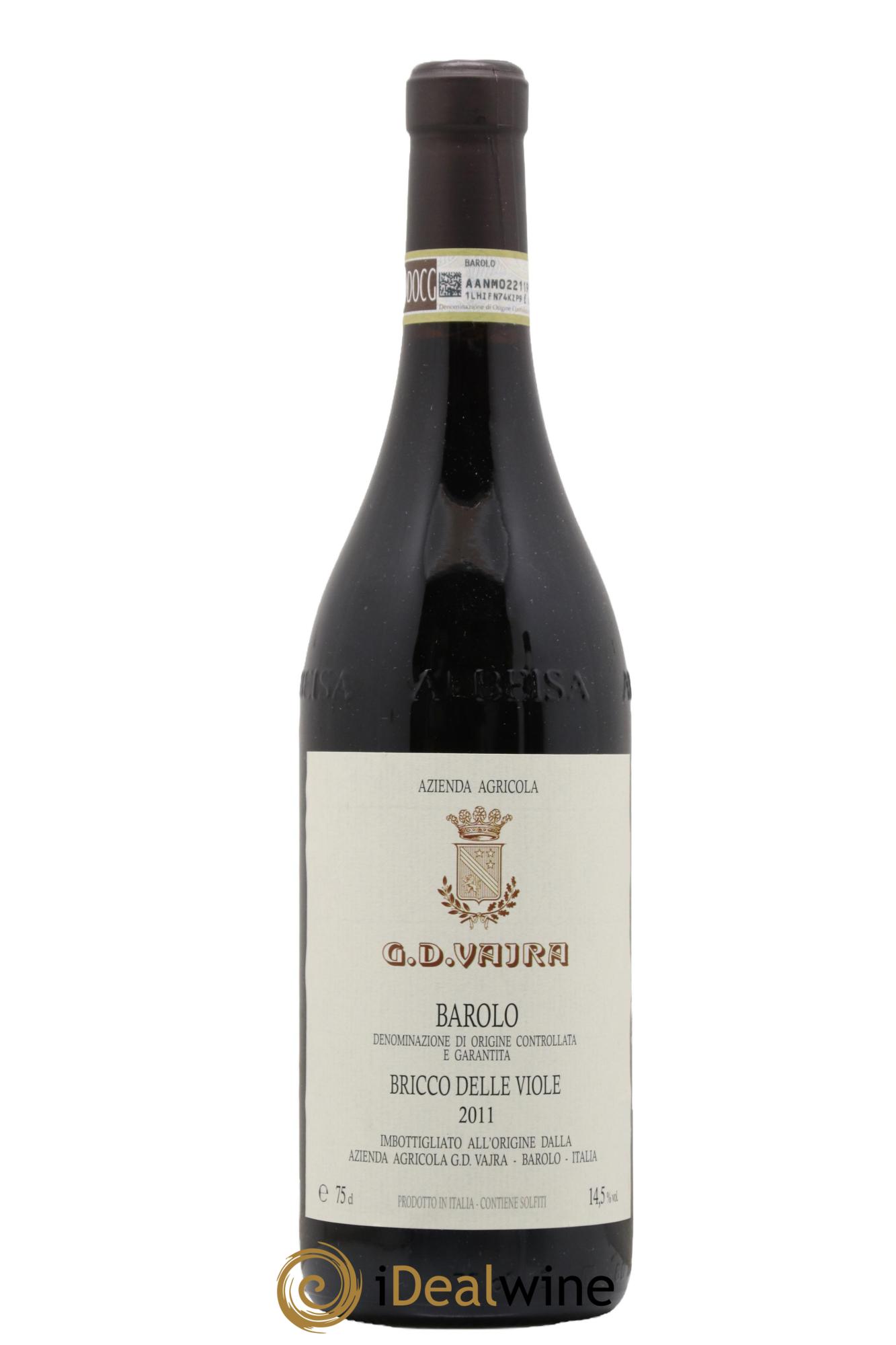 Barolo DOCG Bricco Delle Viole G.D Vajra 2011 - Lot de 1 bouteille - 0
