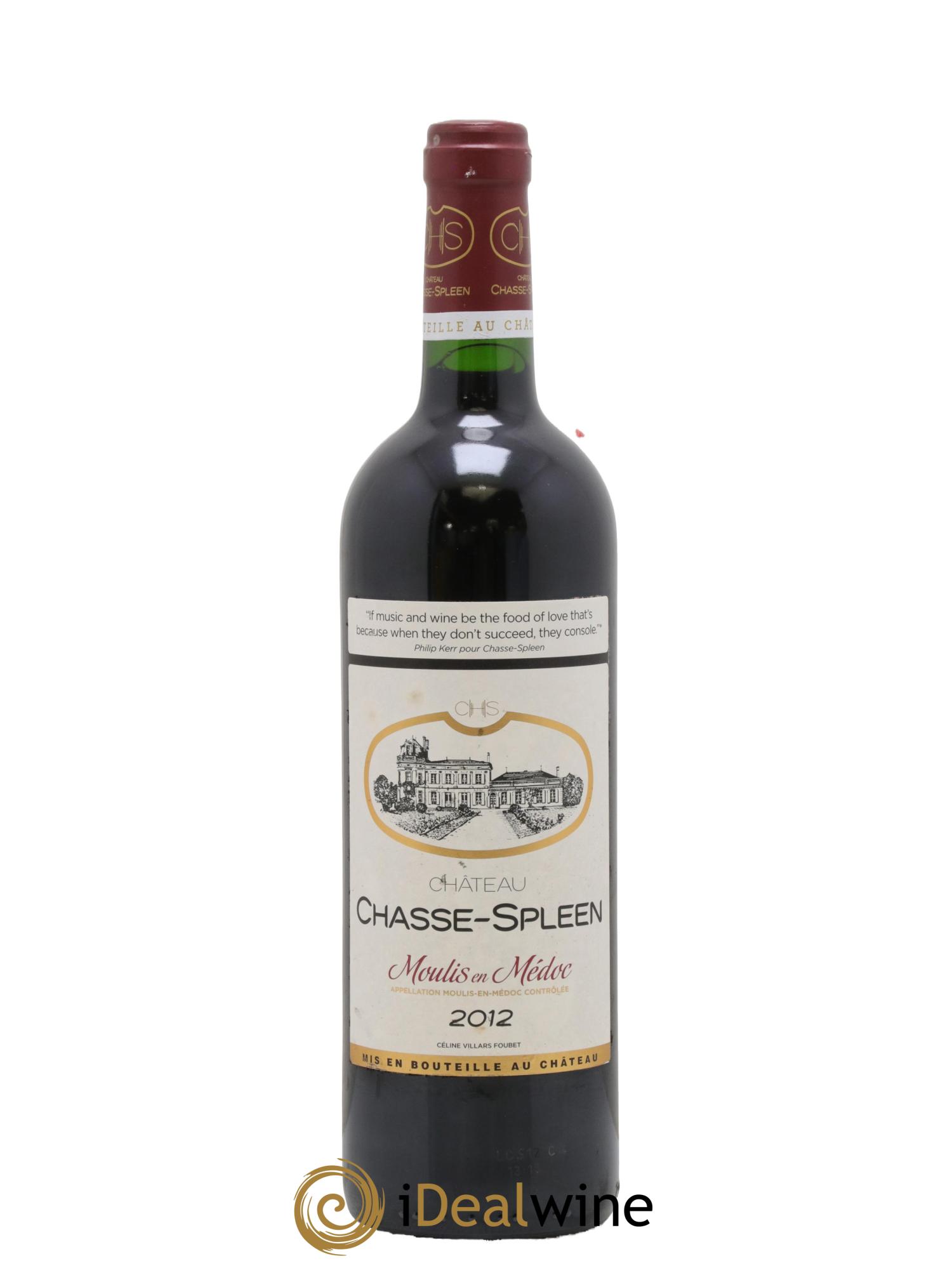Château Chasse Spleen 2012 - Lot of 1 bottle - 0