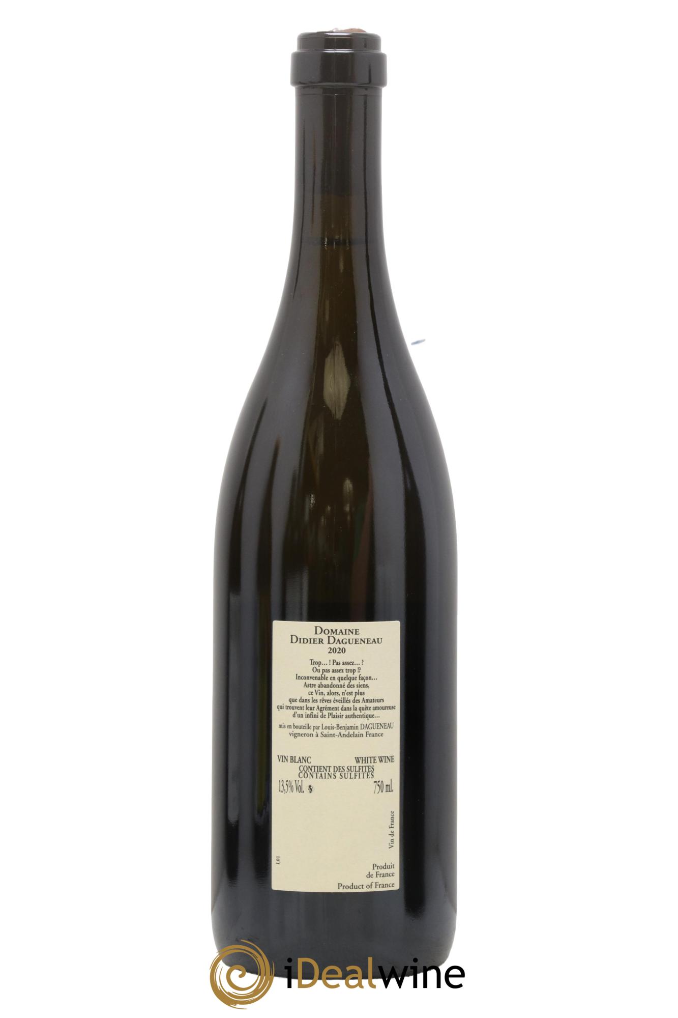 Vin de France (anciennement Pouilly-Fumé) Buisson Renard Dagueneau (Domaine Didier - Louis-Benjamin) 2020 - Posten von 1 Flasche - 1