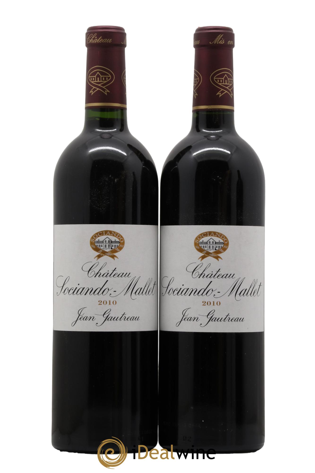 Château Sociando Mallet 2010 - Lot de 2 bouteilles - 0
