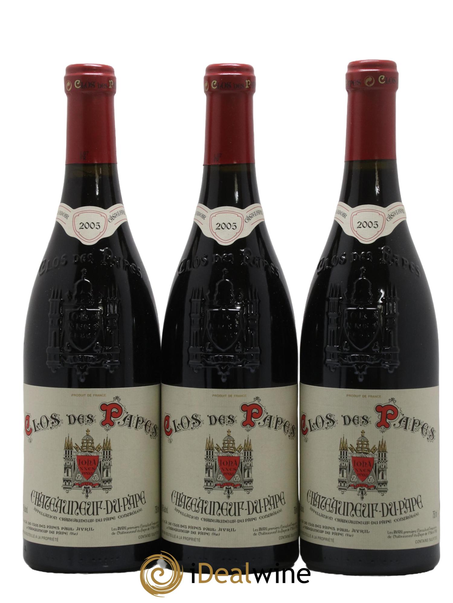 Châteauneuf-du-Pape Clos des Papes - Paul Avril 2005 - Lotto di 12 bottiglie - 1