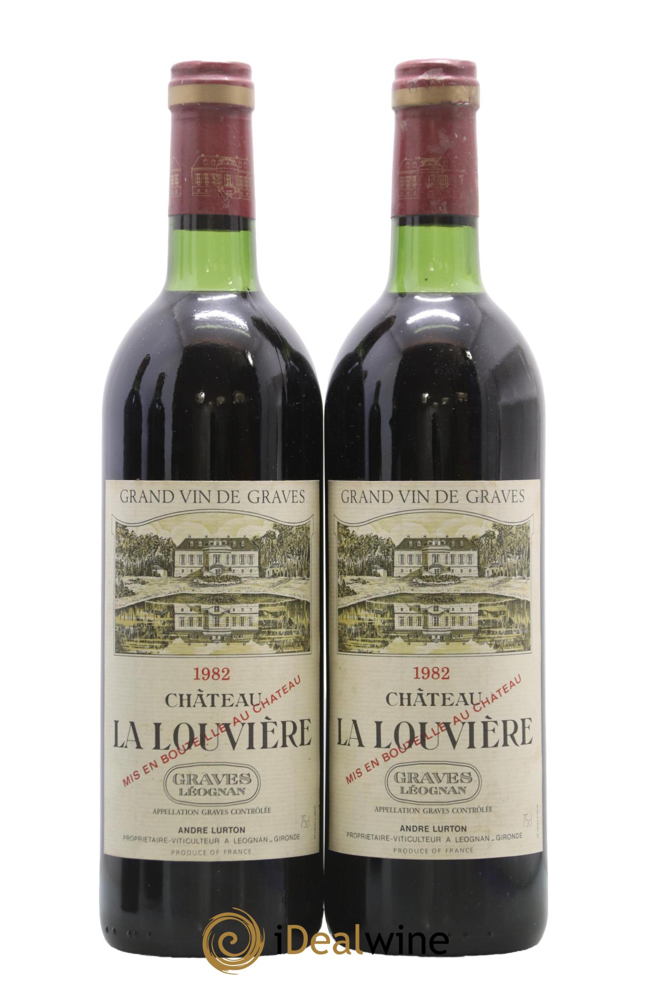 Château la Louvière 1982 - Lot of 2 bottles - 0