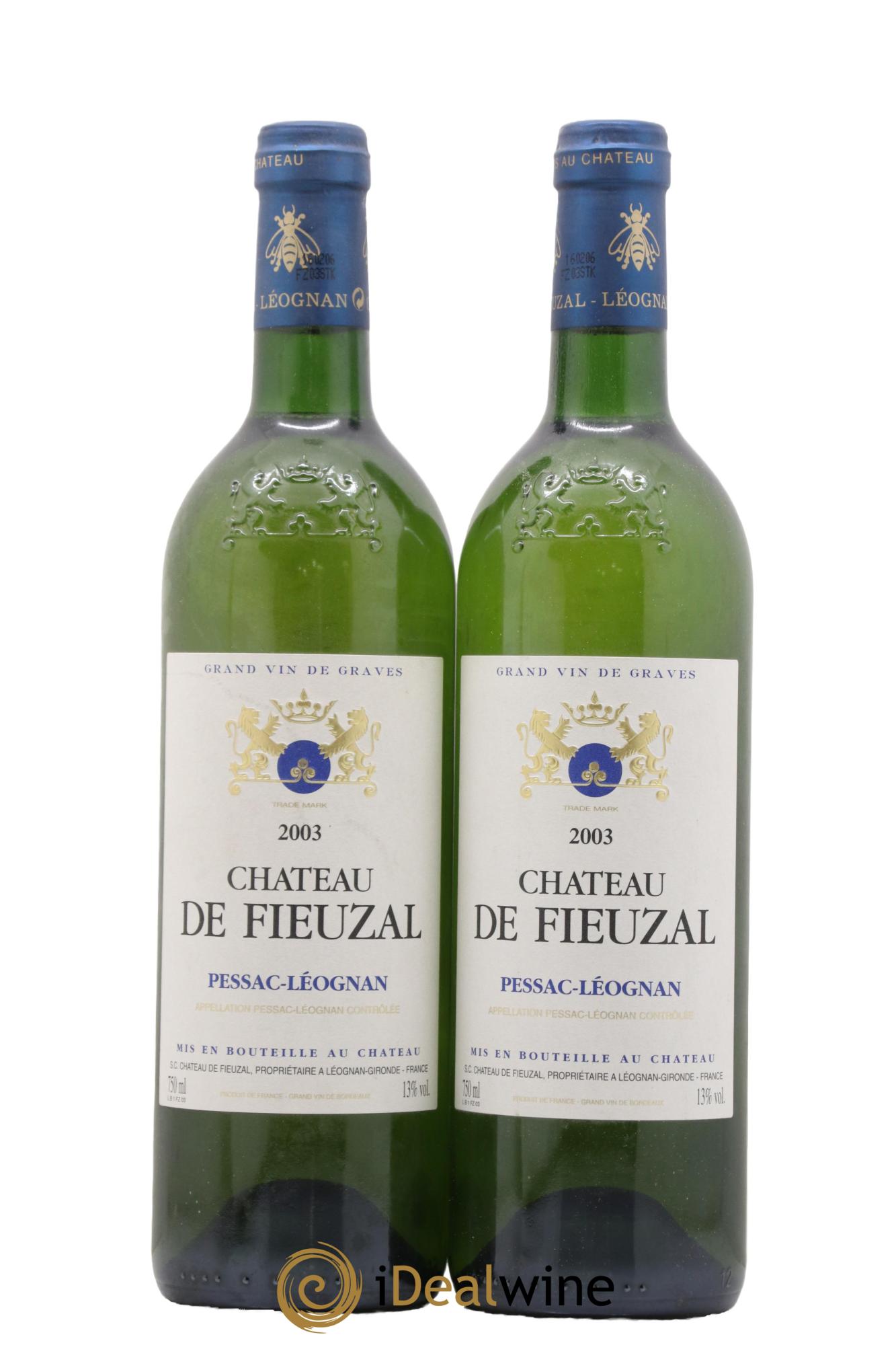 Château de Fieuzal 2003 - Lot de 2 bouteilles - 0