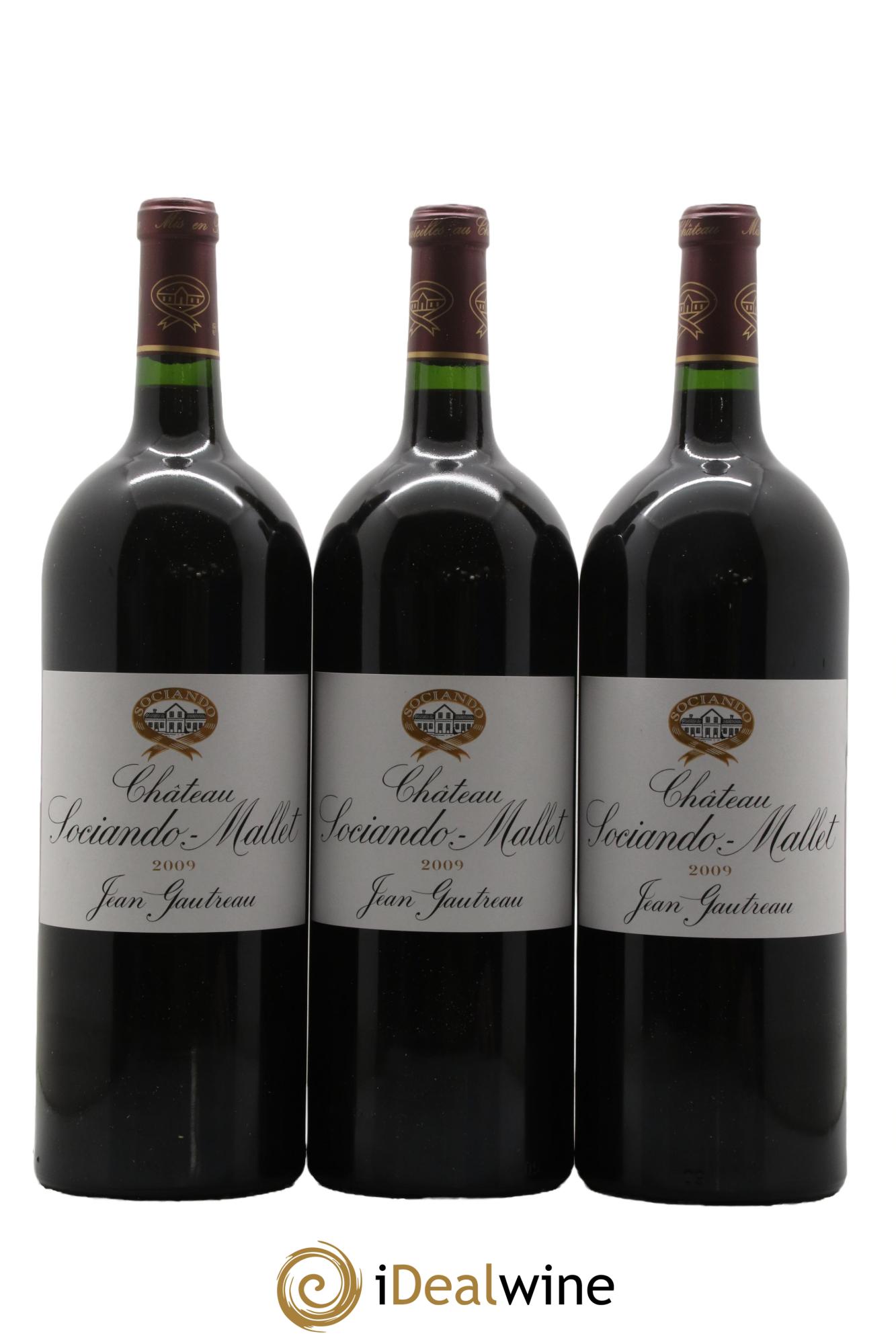 Château Sociando Mallet 2009 - Lotto di 3 magnum - 0