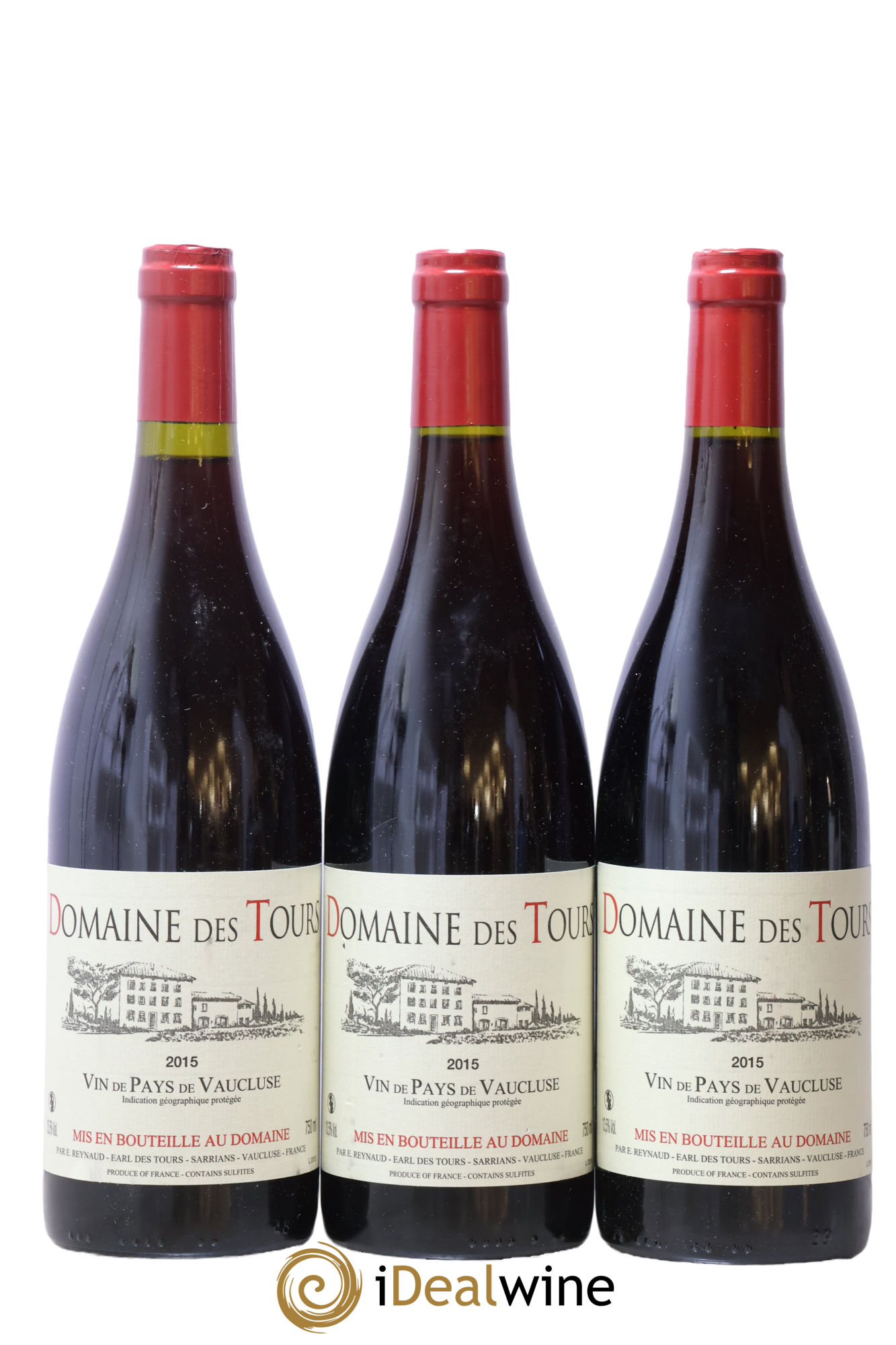 Vaucluse (Vin de Pays de Vaucluse) Domaine des Tours Emmanuel Reynaud 2015 - Lot de 3 bouteilles - 0