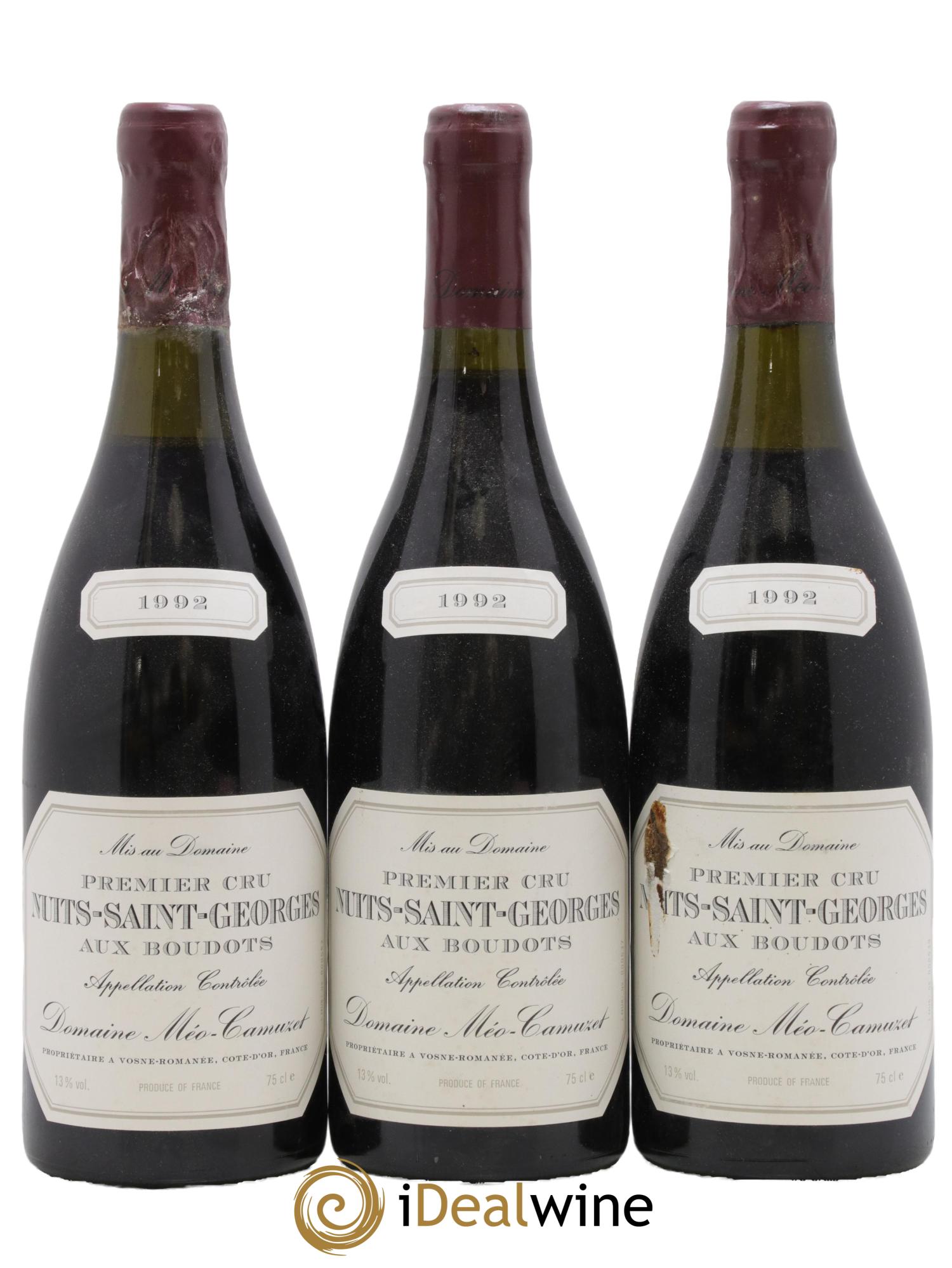 Nuits-Saint-Georges 1er Cru Aux Boudots Méo-Camuzet (Domaine) 1992 - Lot de 3 bouteilles - 0
