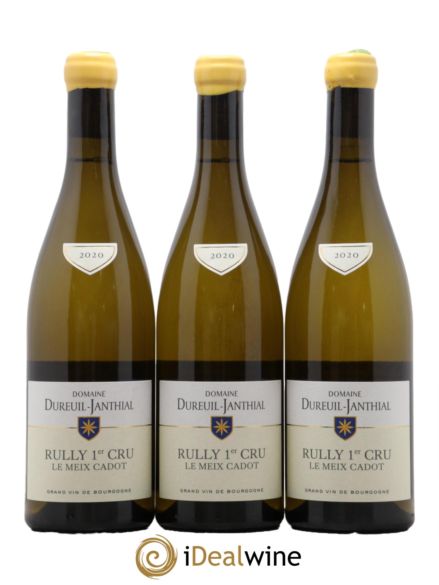 Rully 1er Cru Le Meix Cadot Vincent Dureuil-Janthial 2020 - Lot de 3 bouteilles - 0