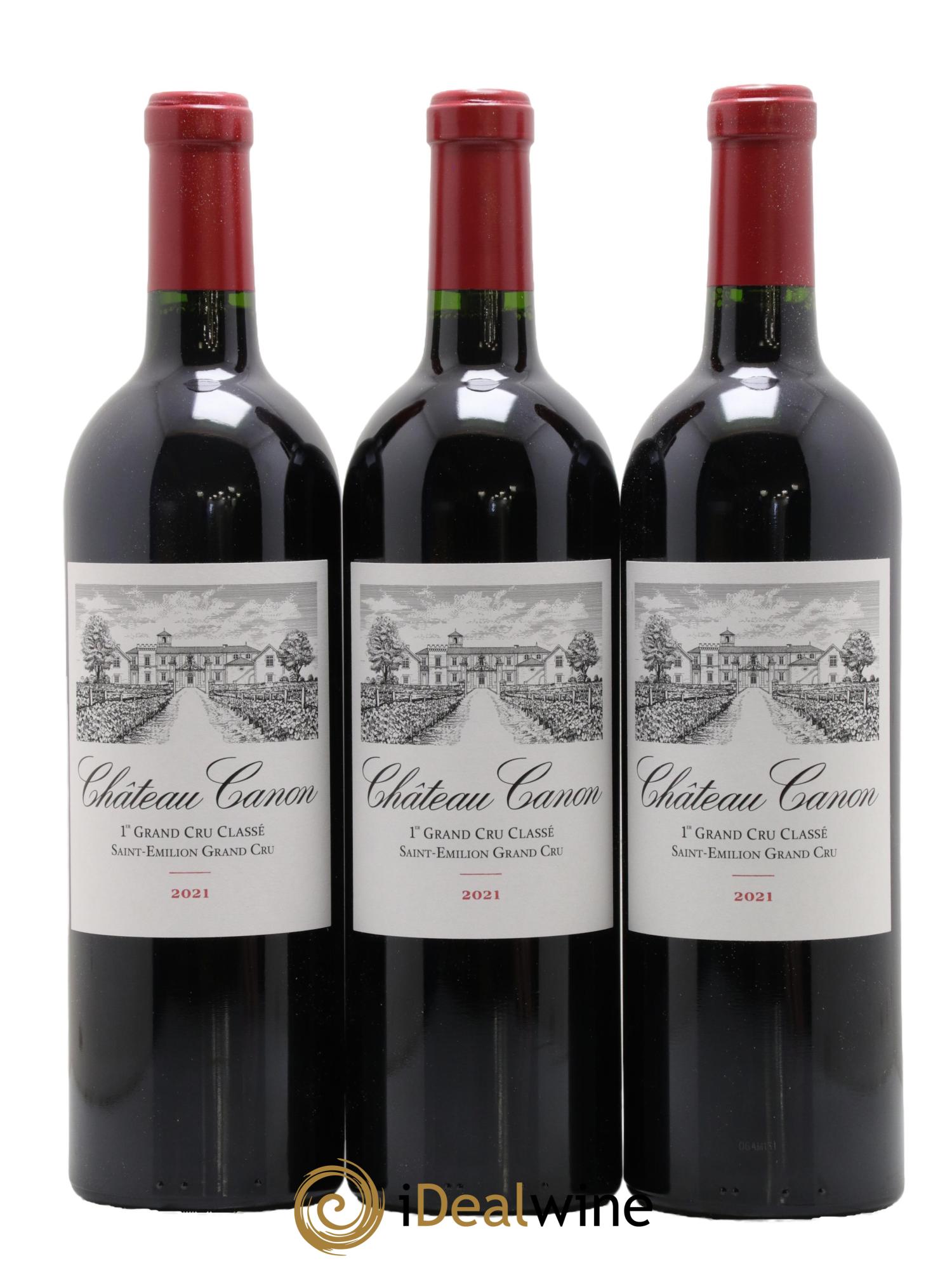 Château Canon 1er Grand Cru Classé B 2021 - Lot de 3 bouteilles - 0