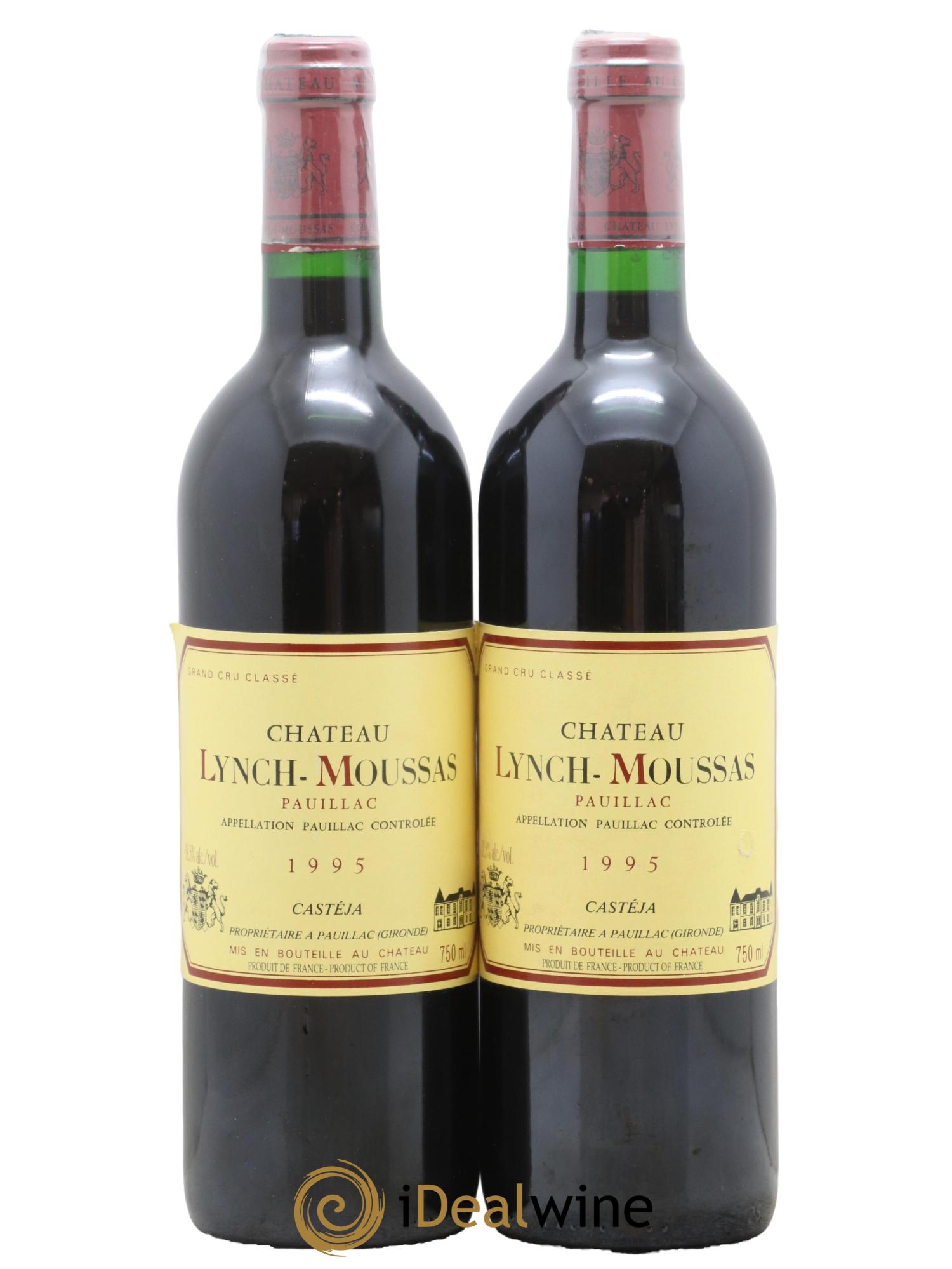 Château Lynch Moussas 5ème Grand Cru Classé 1995 - Lot de 2 bouteilles - 0