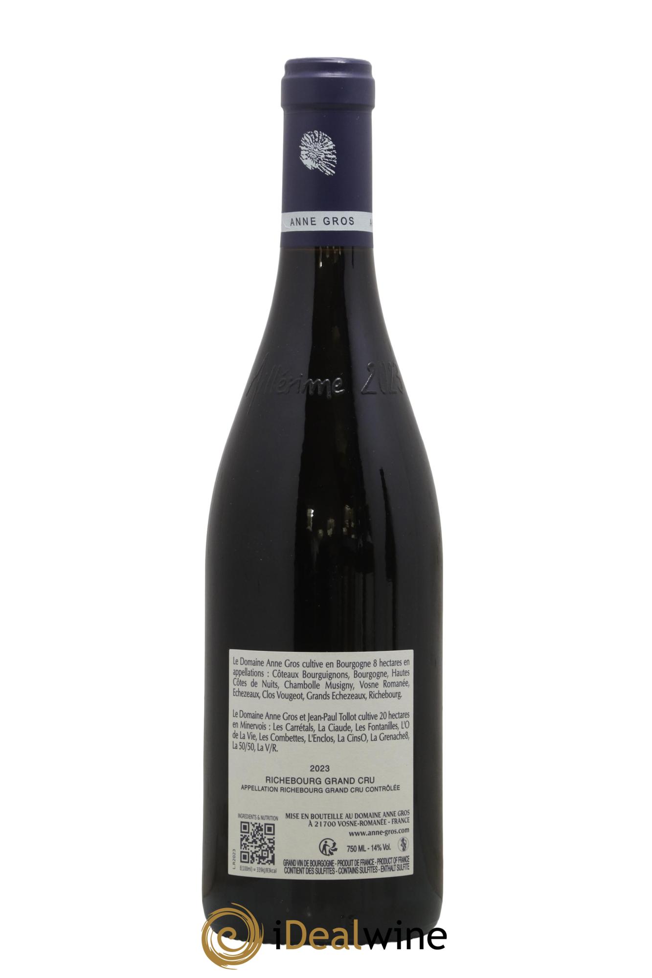 Richebourg Grand Cru Anne Gros 2023 - Lotto di 1 bottiglia - 1