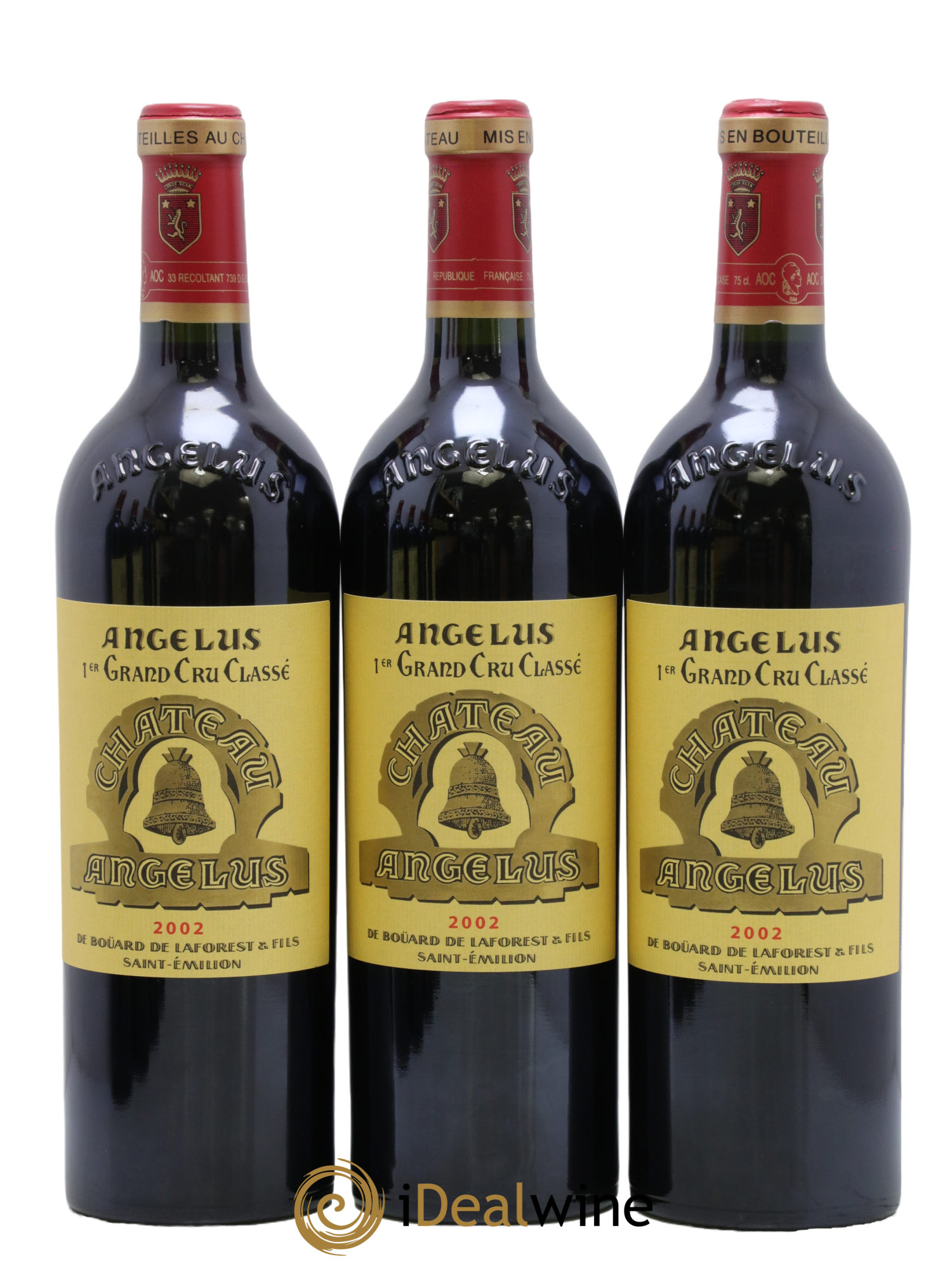 Château Angélus 1er Grand Cru Classé A 2002 - Lot of 12 bottles - 1
