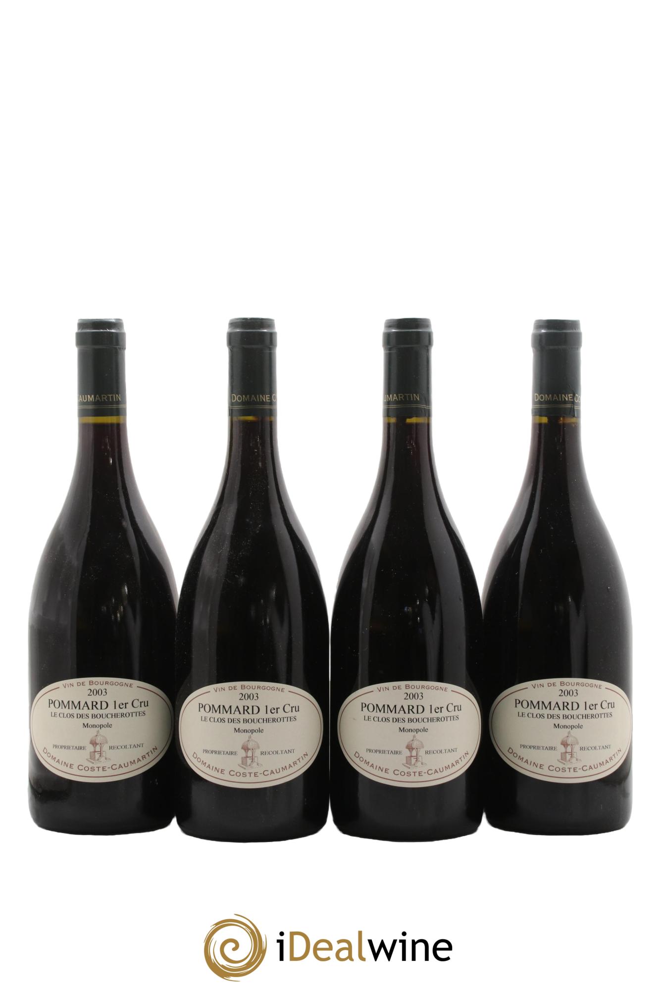 Pommard 1er Cru Clos des Boucherottes Coste-Caumartin 2003 - Posten von 4 Flaschen - 0