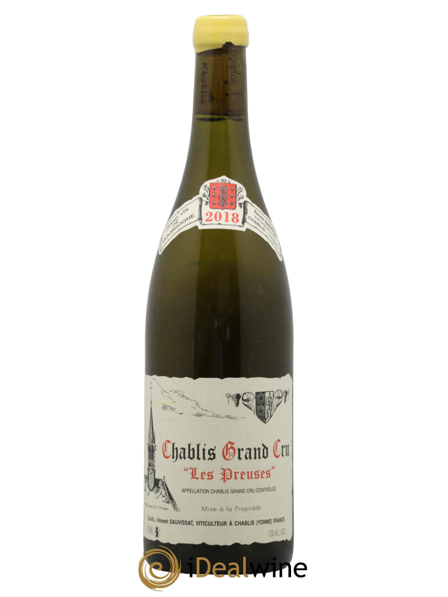 Chablis Grand Cru Les Preuses Vincent Dauvissat (Domaine) 2018 - Lot de 1 bouteille - 0