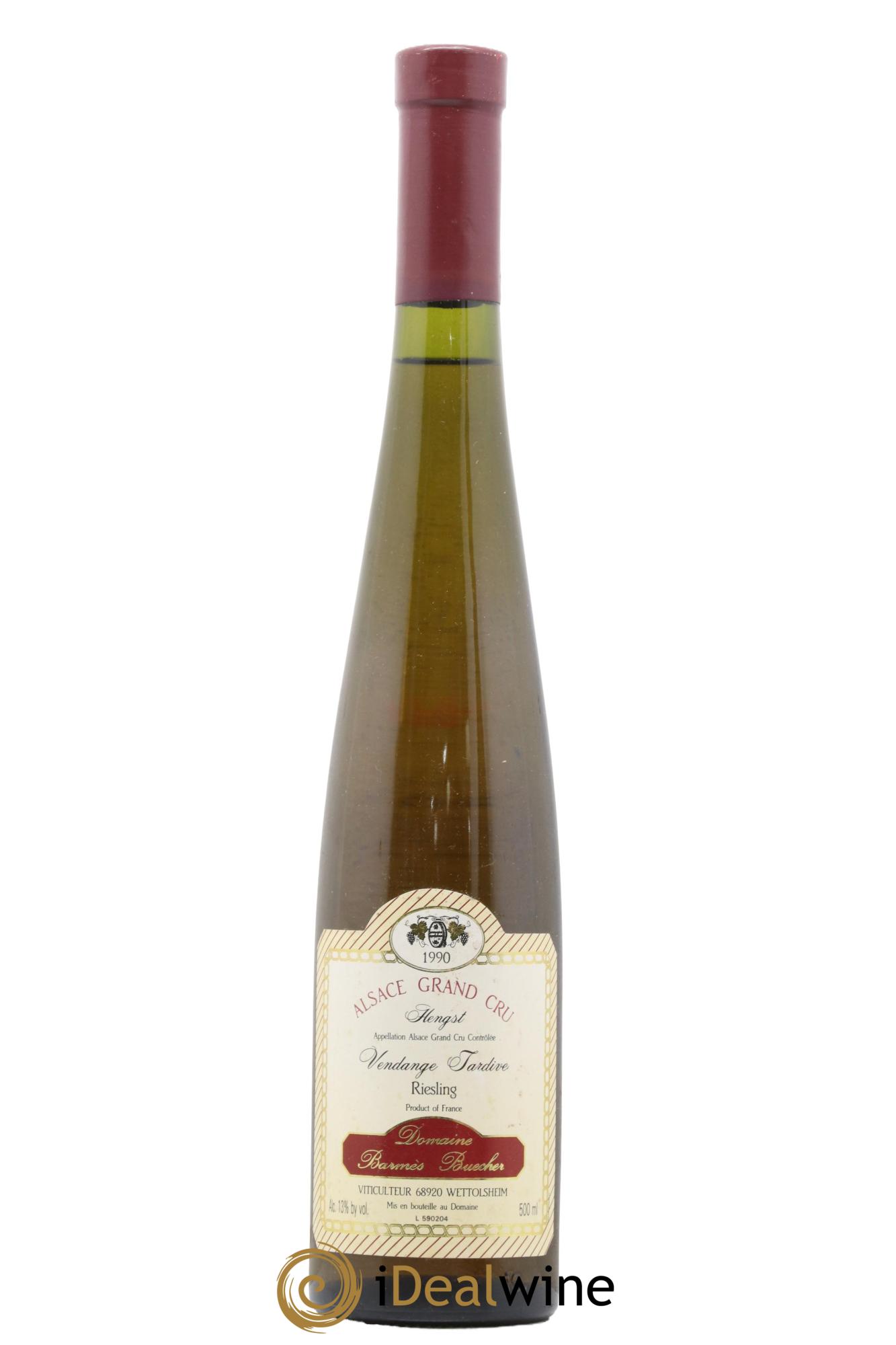 Riesling Vendanges Tardives Riesling Hengst Barmes Buecher 1990 - Posten von 1 Format 50cl - 0
