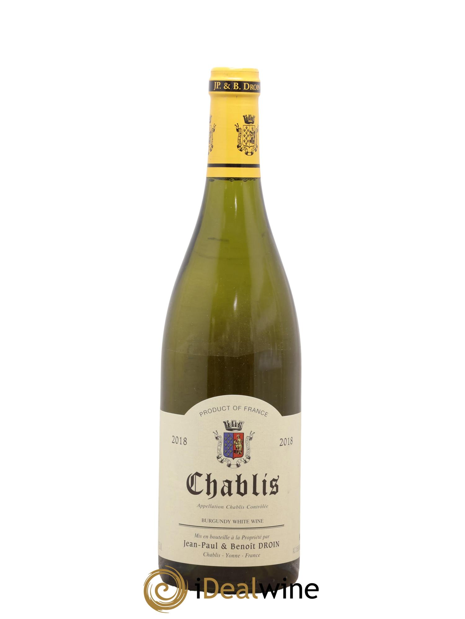 Chablis Jean-Paul & Benoît Droin (Domaine) 2018 - Lotto di 1 bottiglia - 0