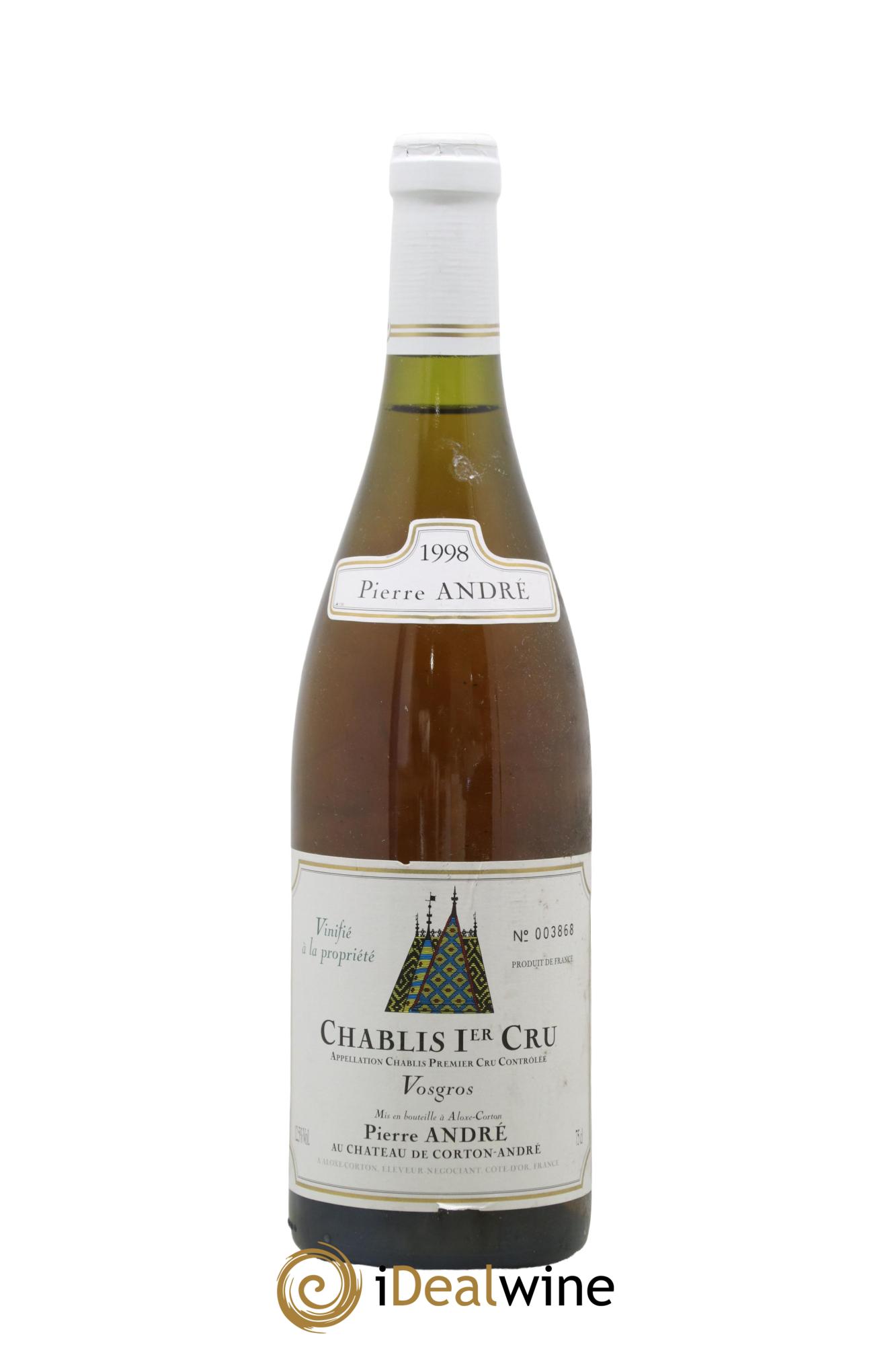 Chablis 1er Cru Vosgros Pierre Andre 1998 - Lotto di 1 bottiglia - 0