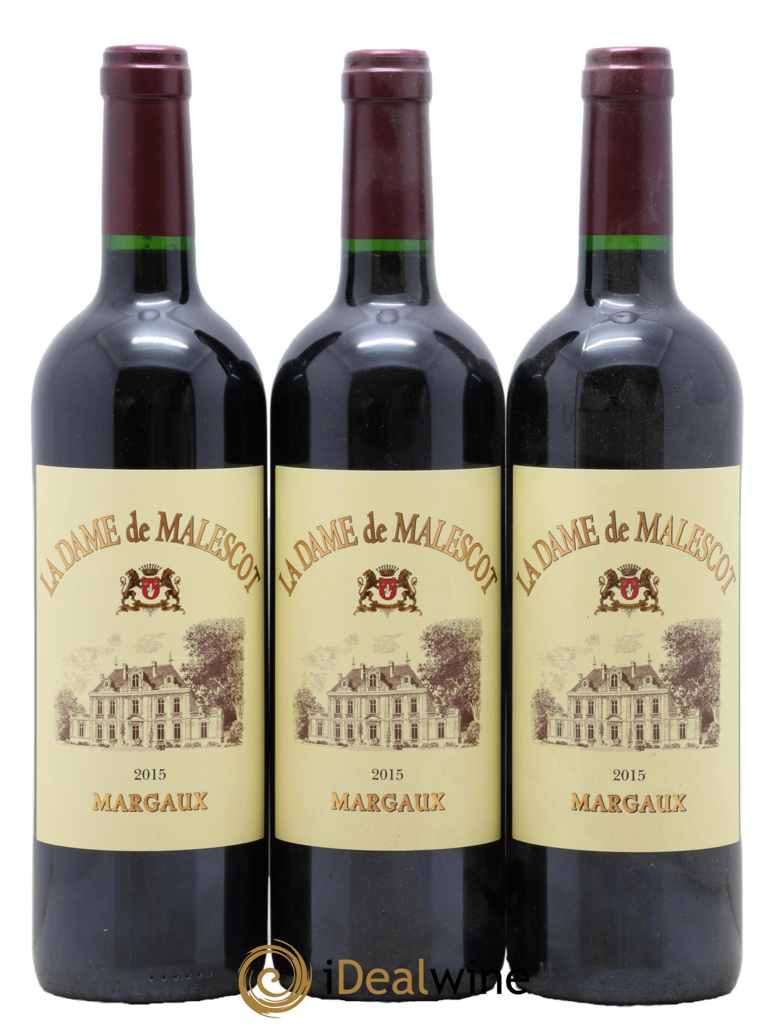 La Dame de Malescot 2015 - Lot de 3 bouteilles - 0