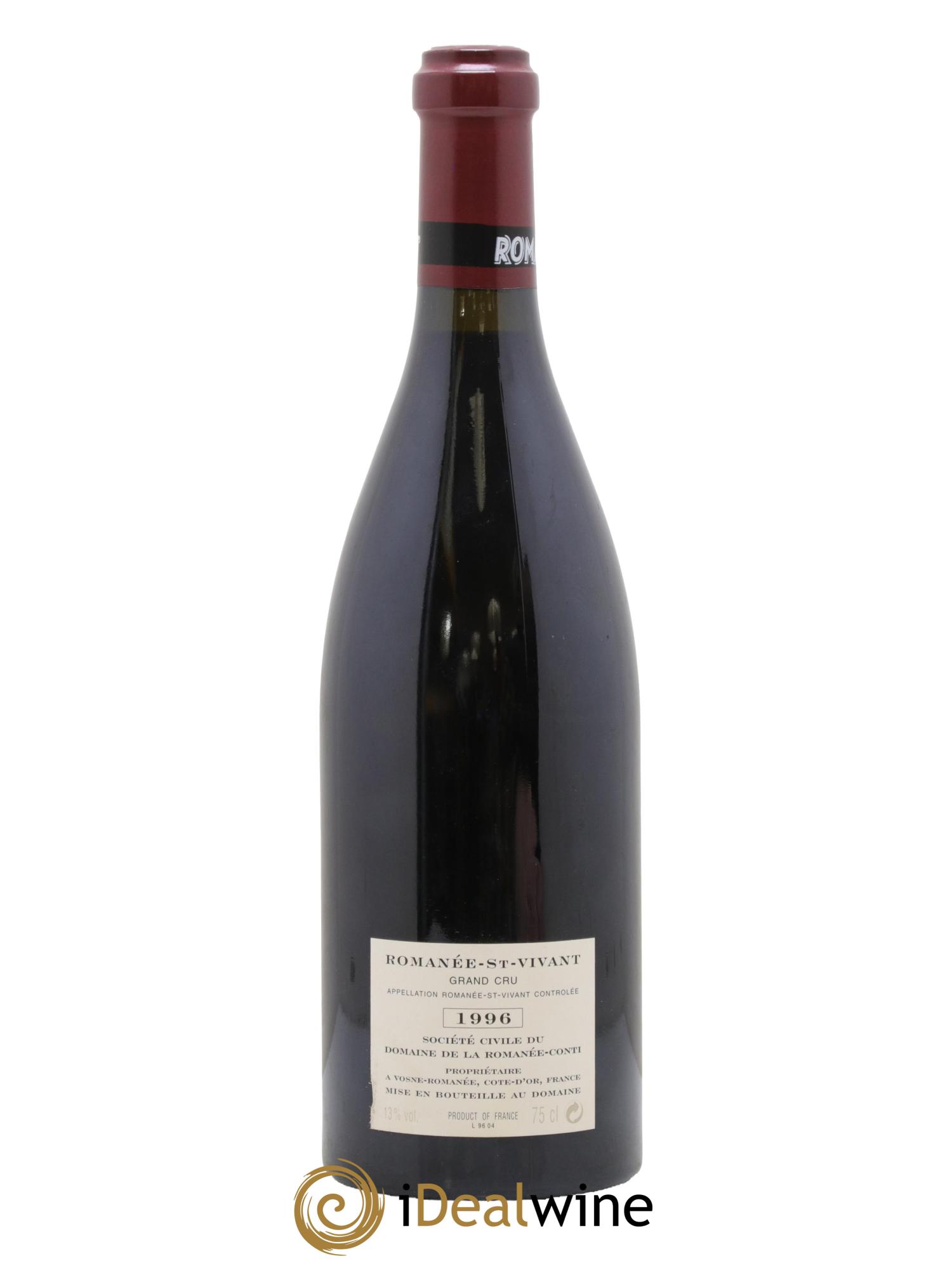 Romanée-Saint-Vivant Grand Cru Domaine de la Romanée-Conti 1996 - Lot of 1 bottle - 1
