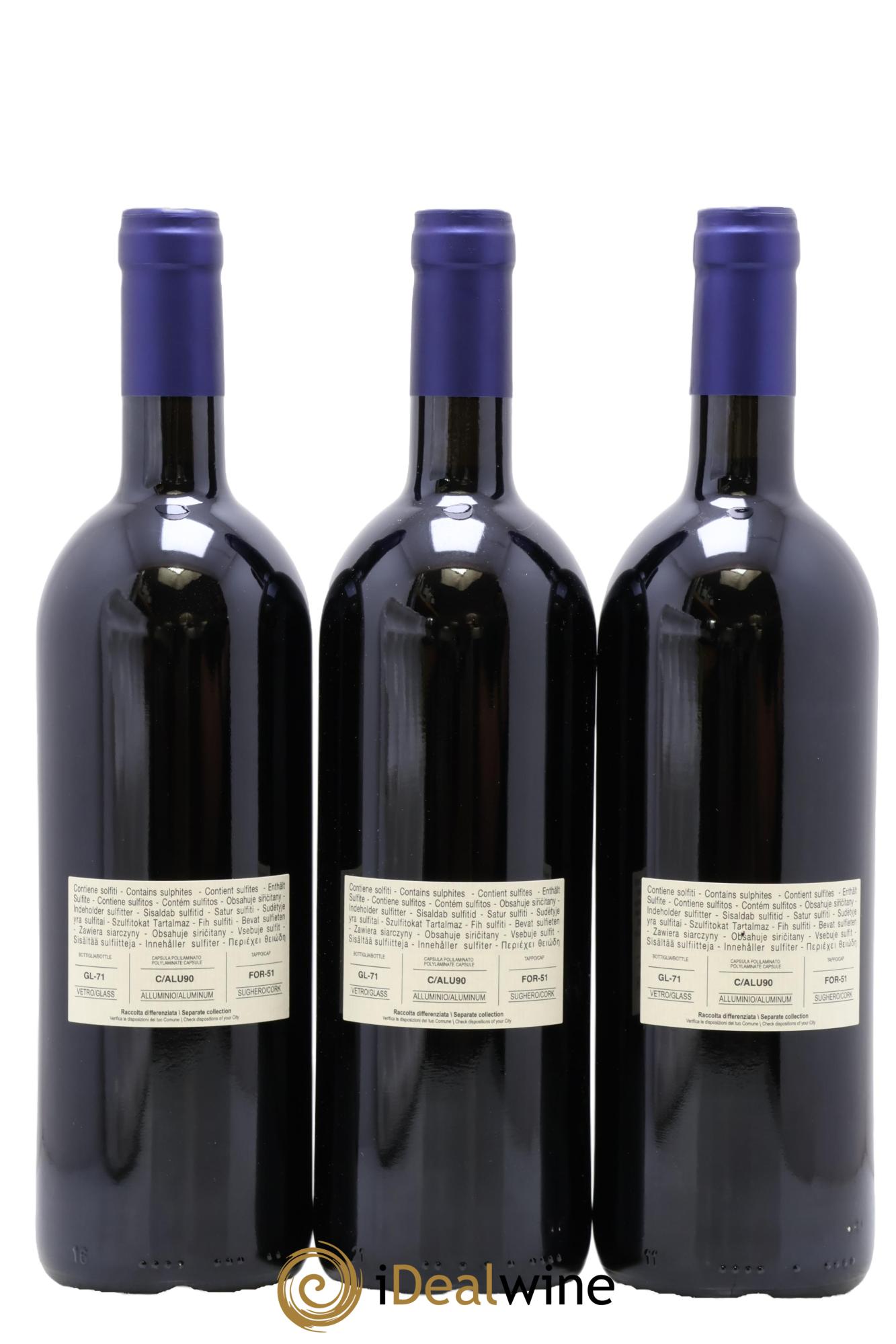 Bolgheri DOC Sassicaia Tenuta San Guido 2021 - Lot de 3 bouteilles - 1