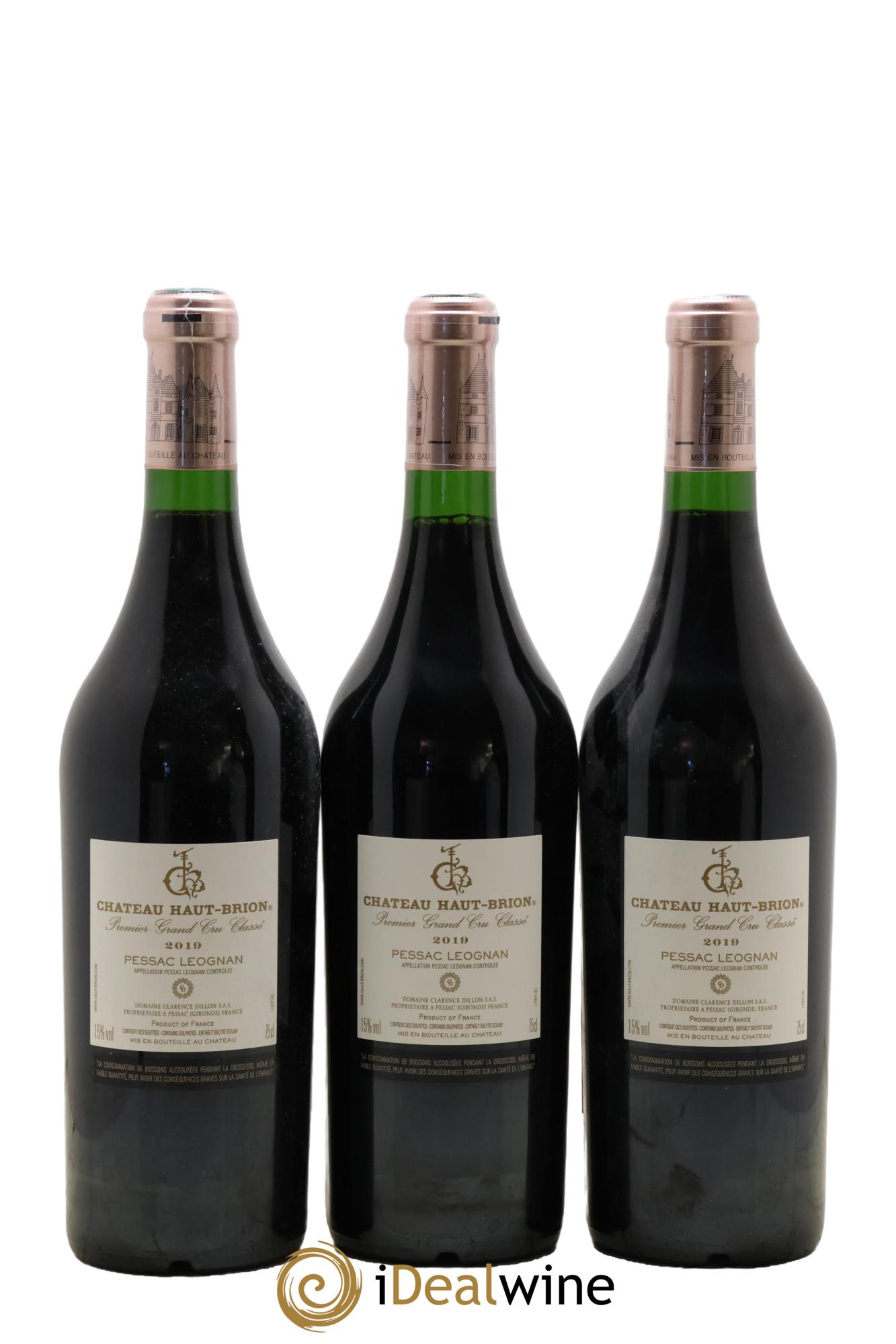 Château Haut Brion 1er Grand Cru Classé 2019 - Lot of 3 bottles - 1