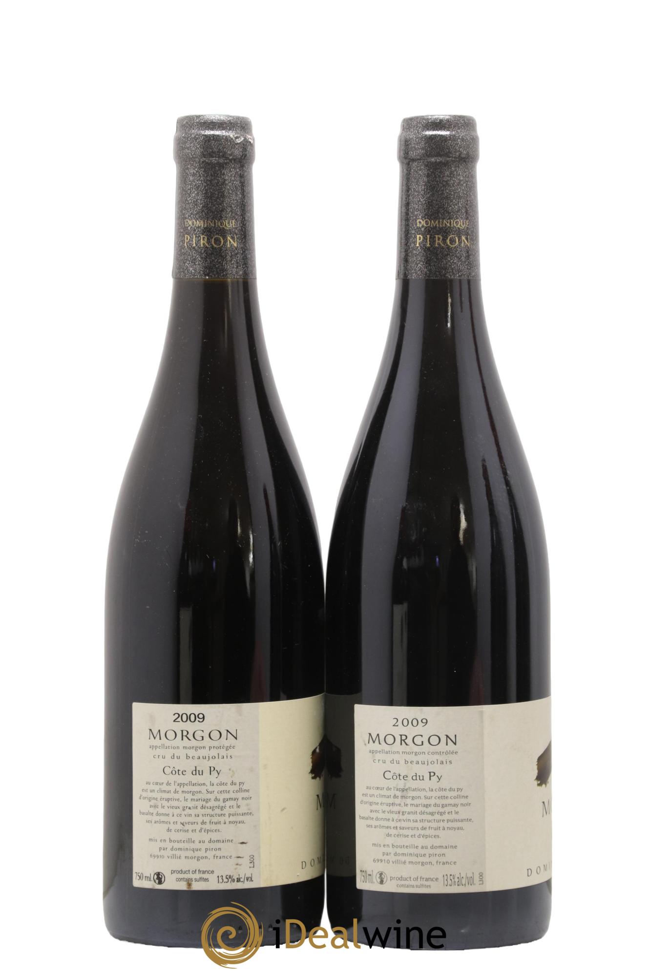 Morgon Côte du Py Dominique Piron (Domaine) 2009 - Lotto di 2 bottiglie - 1