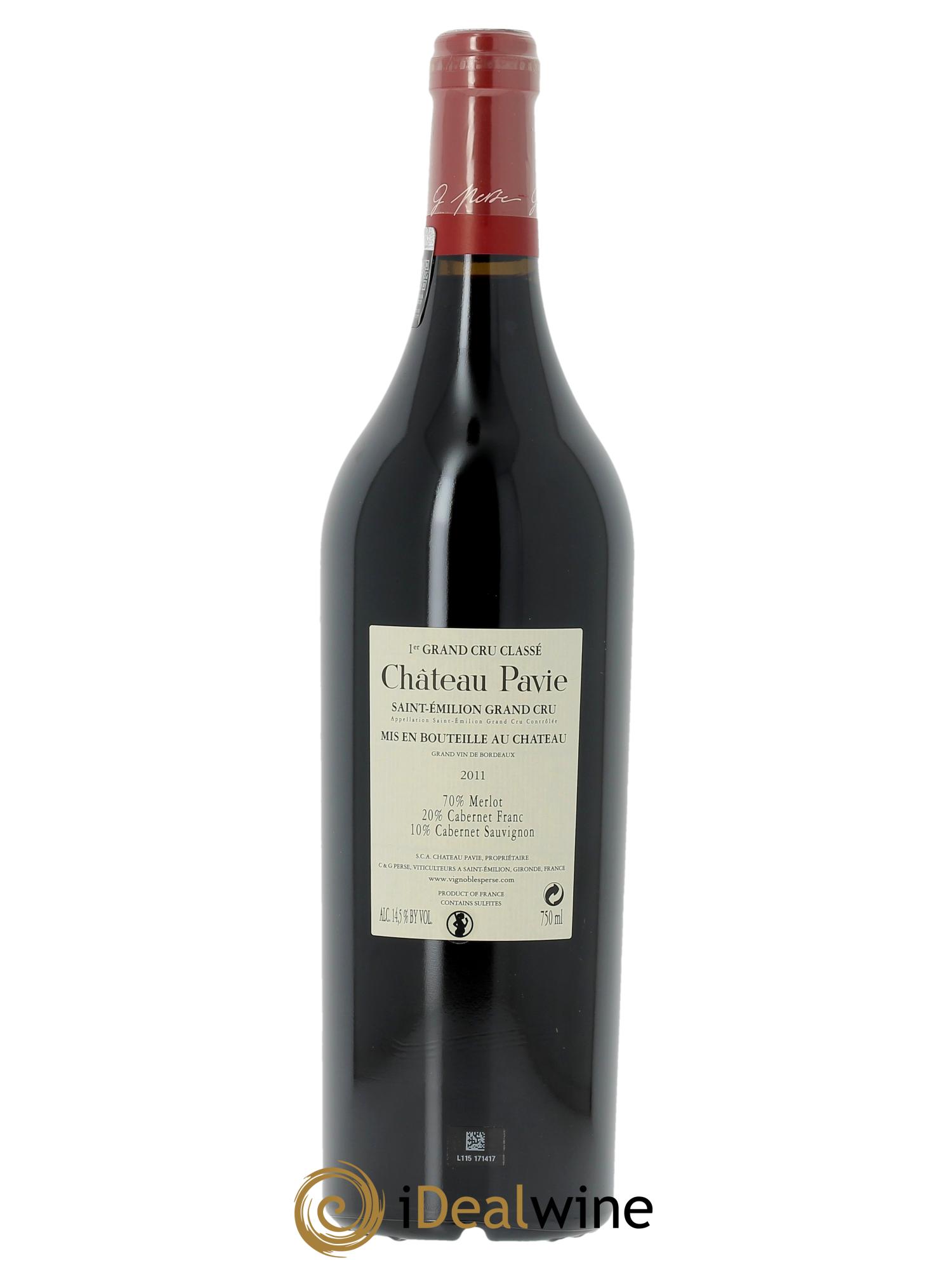 Château Pavie 1er Grand Cru Classé A (OWC if 12 bts) 2011 - Lot of 1 bottle - 1