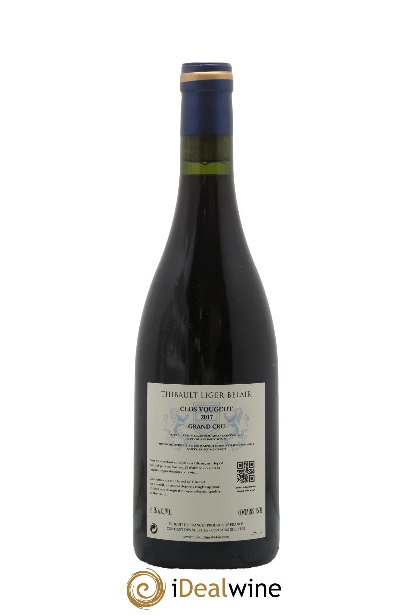 Clos de Vougeot Grand Cru Thibault Liger-Belair 2017 - Lot de 1 bouteille - 1