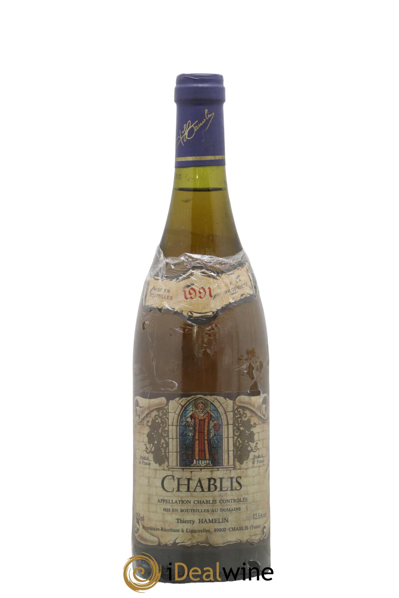 Chablis Hamelin 1991 - Posten von 1 Flasche - 0