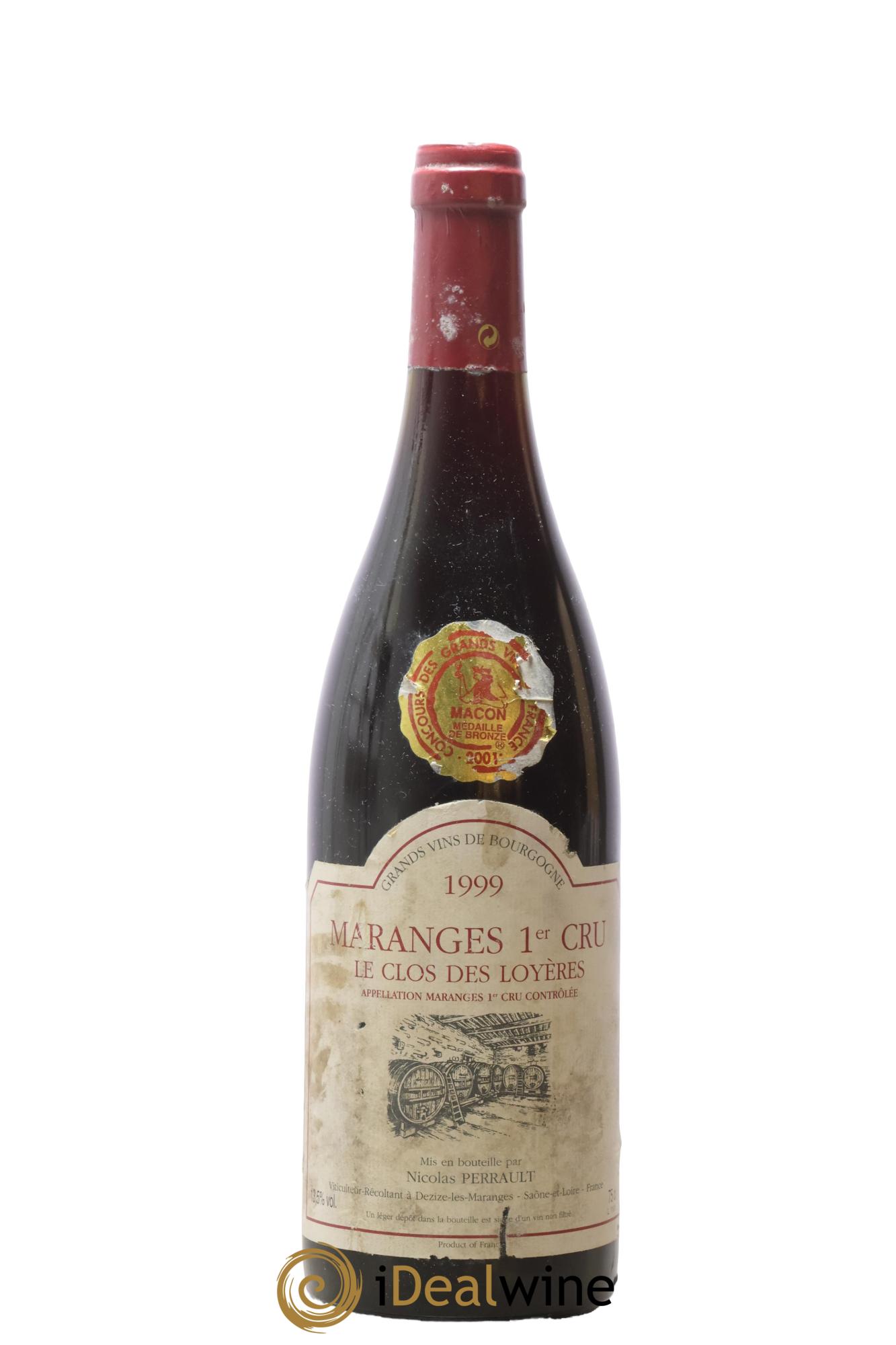 Maranges 1er Cru Le Clos des Loyeres Nicolas Perrault 1999 - Lotto di 1 bottiglia - 0