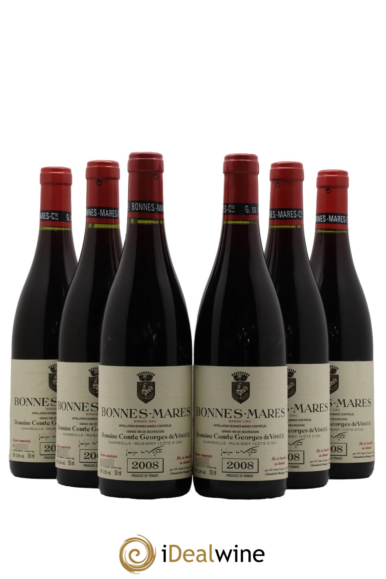 Bonnes-Mares Grand Cru Comte Georges de Vogüé 2008 - Lot de 6 bouteilles - 0