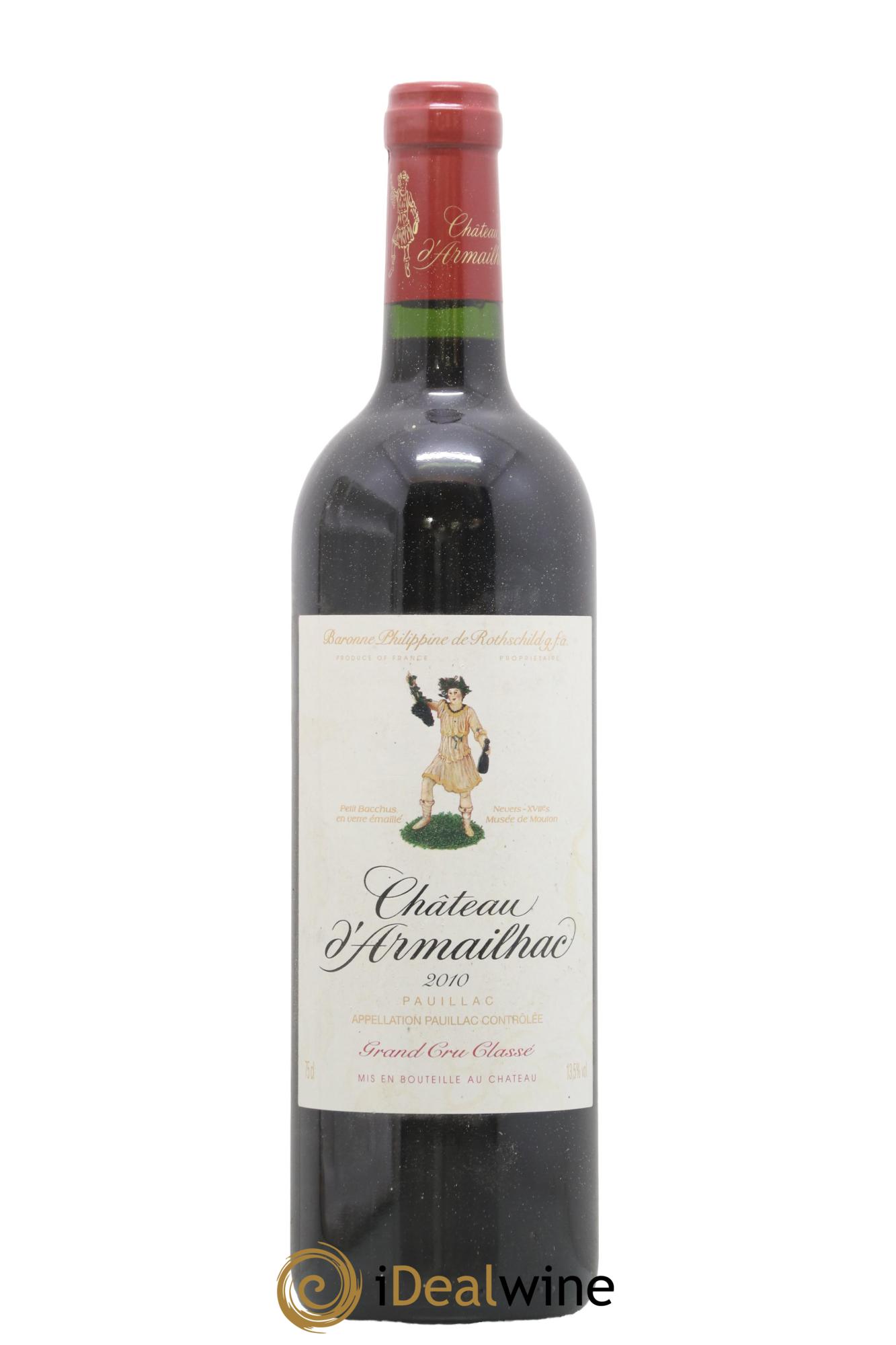 Château d' Armailhac - Mouton Baron(ne) Philippe 5ème Grand Cru Classé 2010 - Lot of 1 bottle - 0