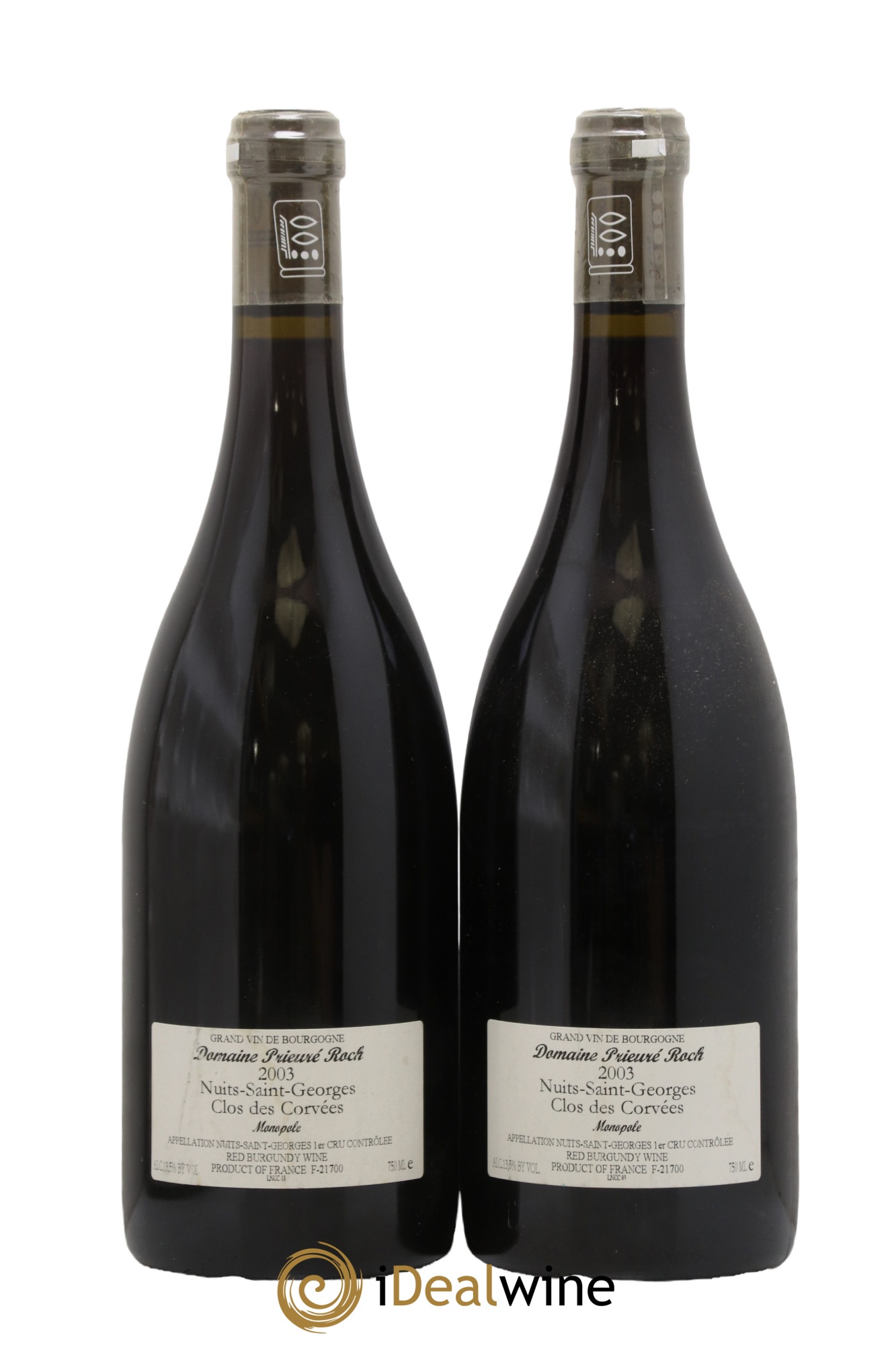 Nuits-Saint-Georges 1er Cru Le Clos des Corvées Prieuré Roch 2003 - Lot de 2 bouteilles - 1