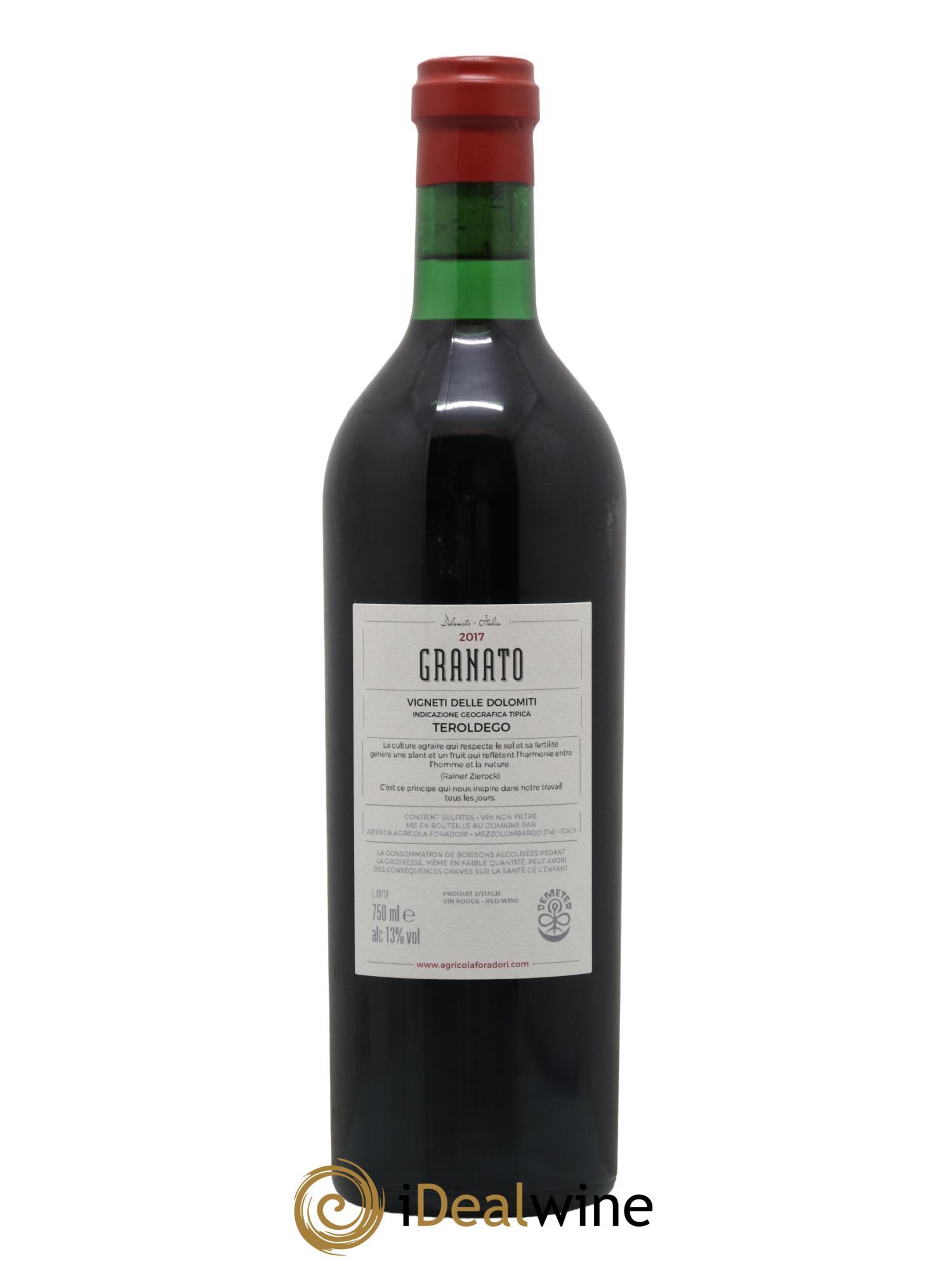 Vigneti delle Dolomiti IGT Granato Elisabetta Foradori 2017 - Lot de 1 bouteille - 1
