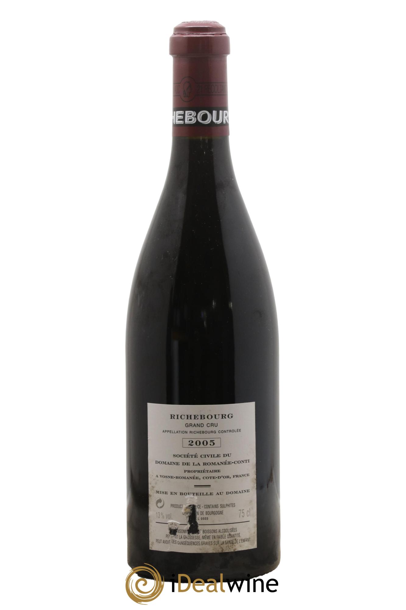 Richebourg Grand Cru Domaine de la Romanée-Conti 2005 - Lotto di 1 bottiglia - 1